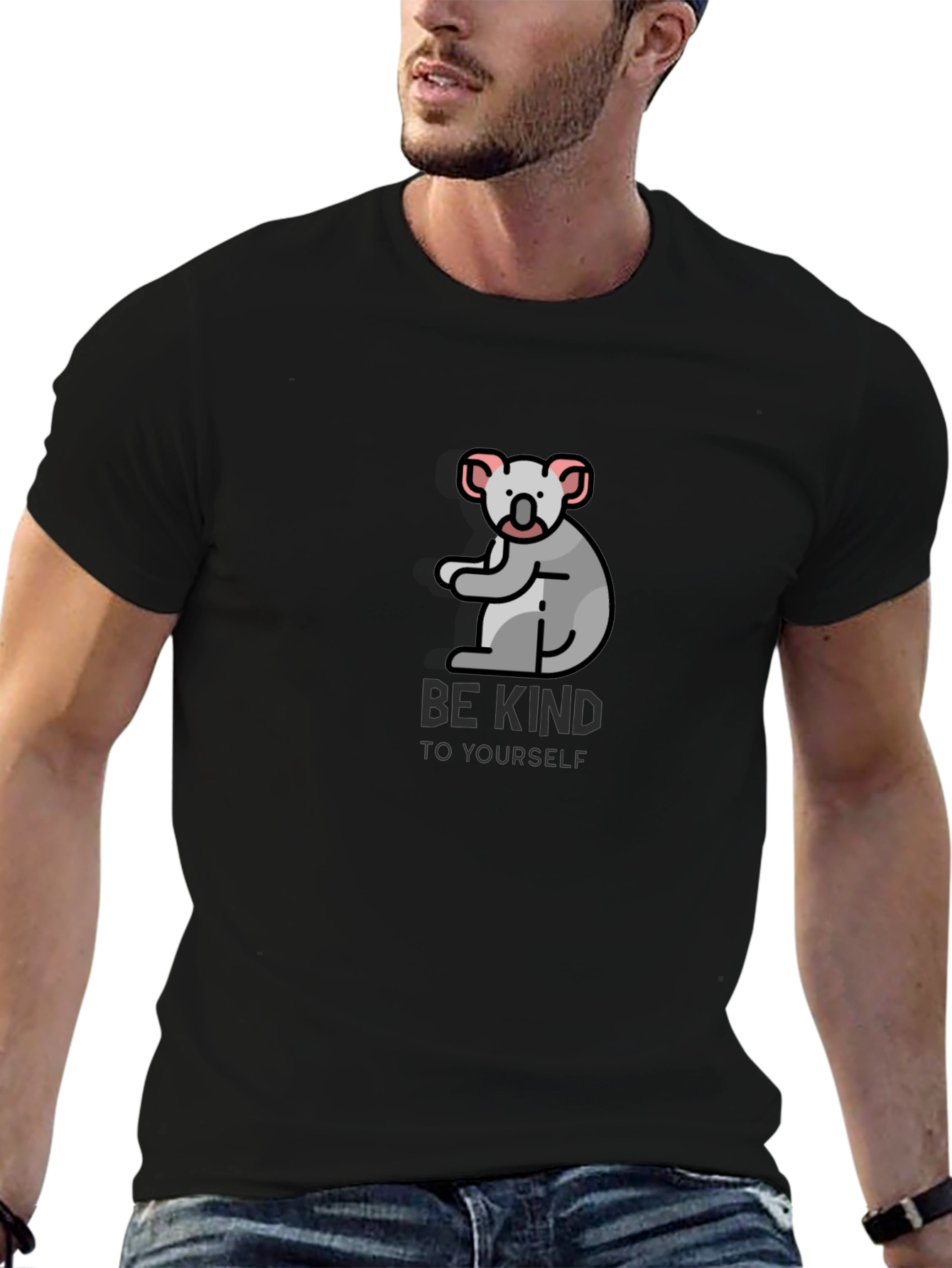 Black Be Kind Koala Black T-Shirt view 6