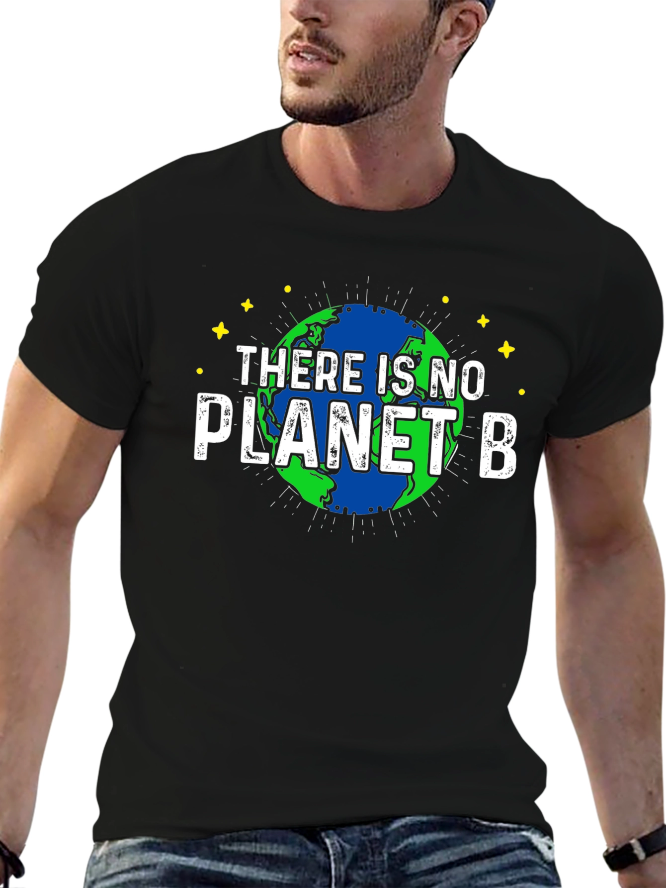 Black There Is No Planet B Graphic T-Shirt view 6