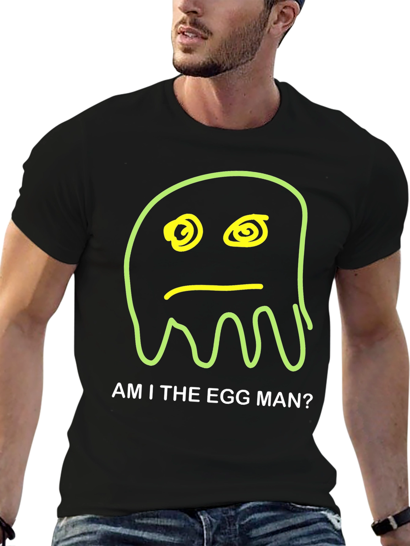 Black Am I The Egg Man? Graphic T-Shirt view 6