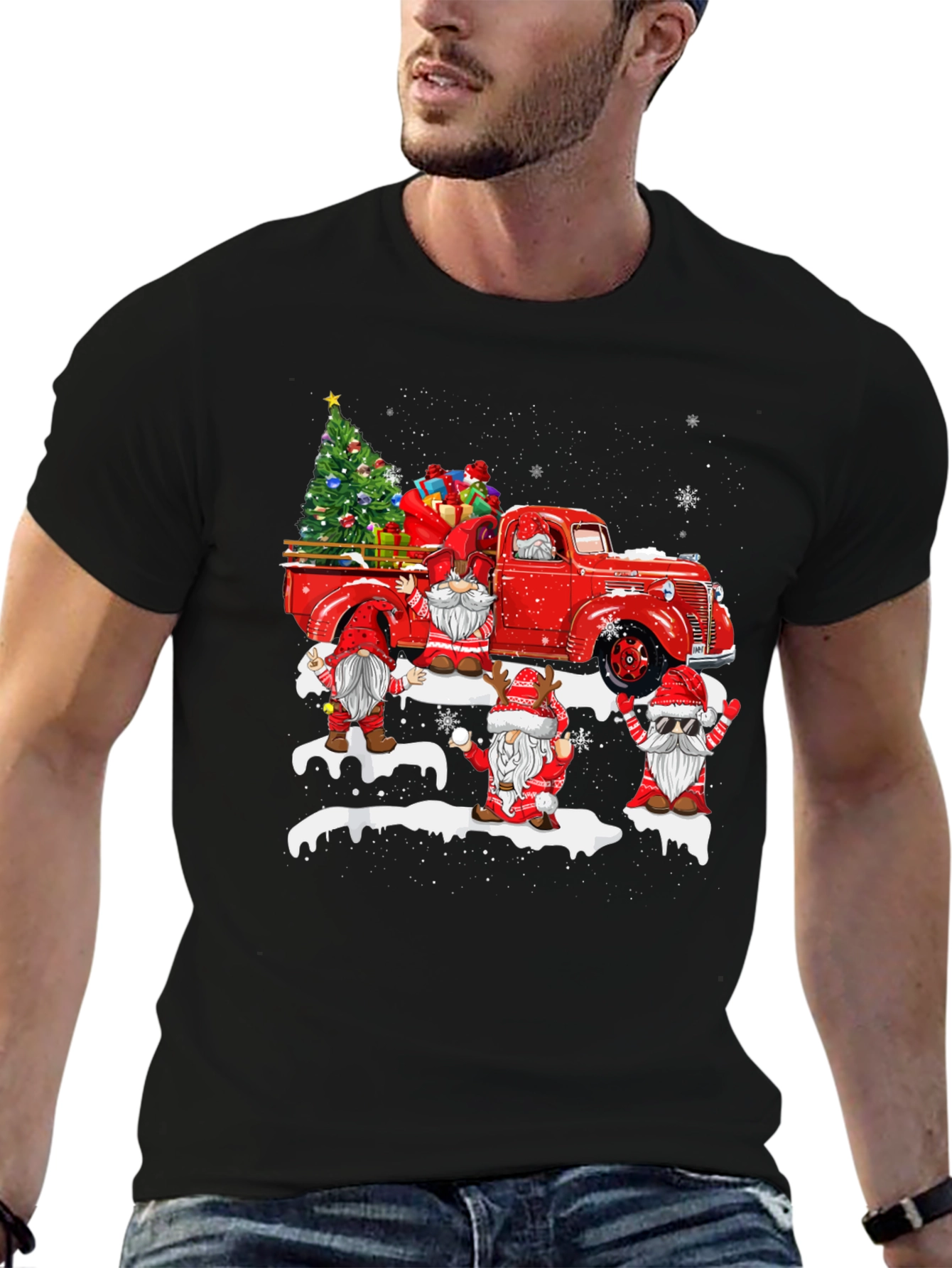 Christmas Gnome Truck T-Shirt - 6