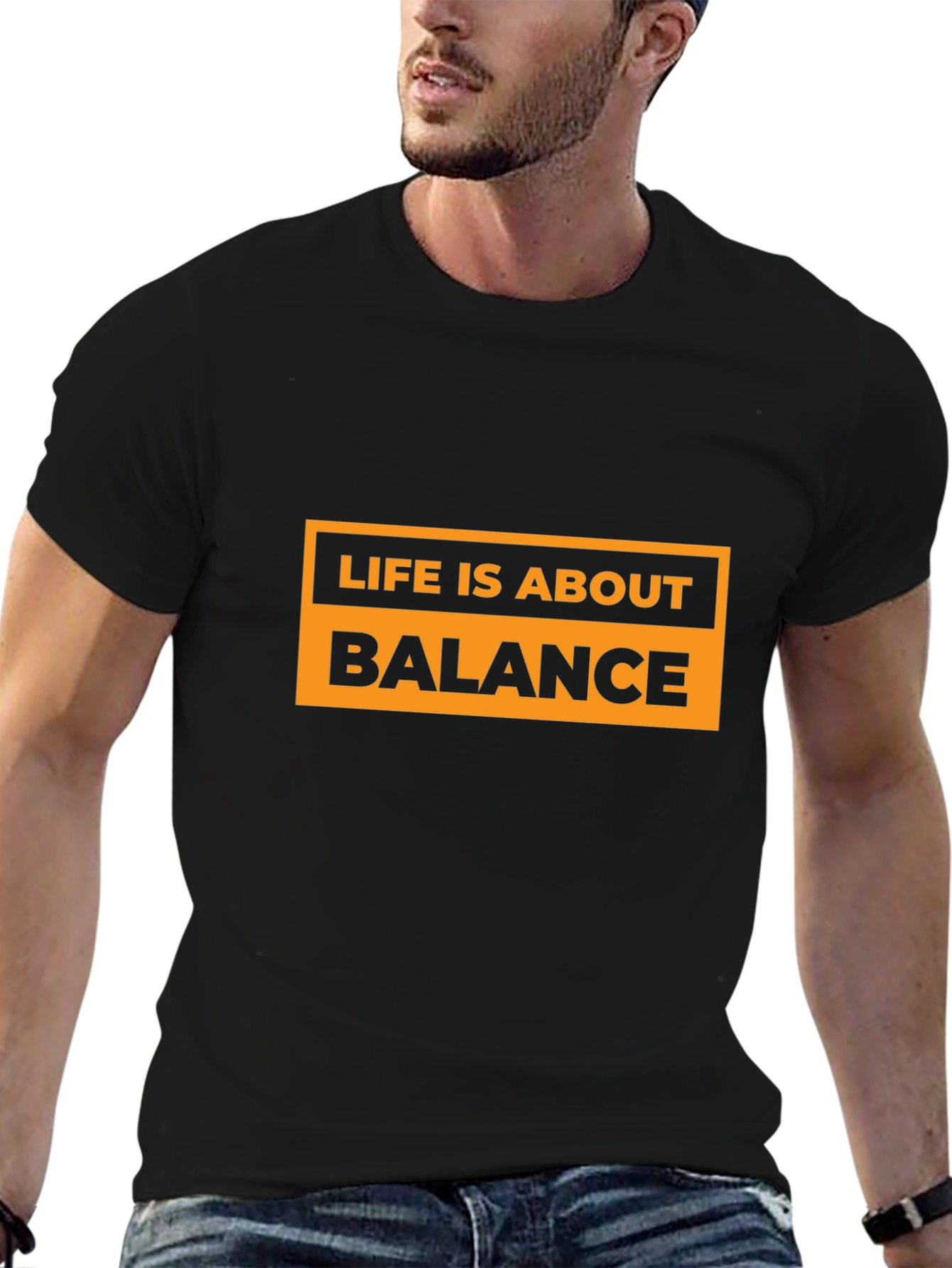 Black Life is About Balance Graphic Tee view 6