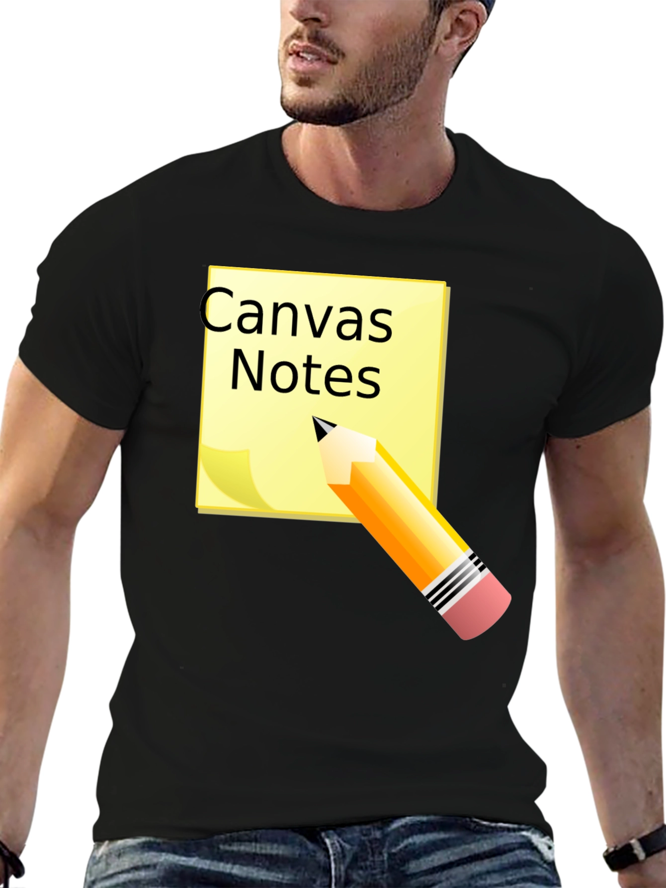 Black Canvas Notes Graphic Tee view 6