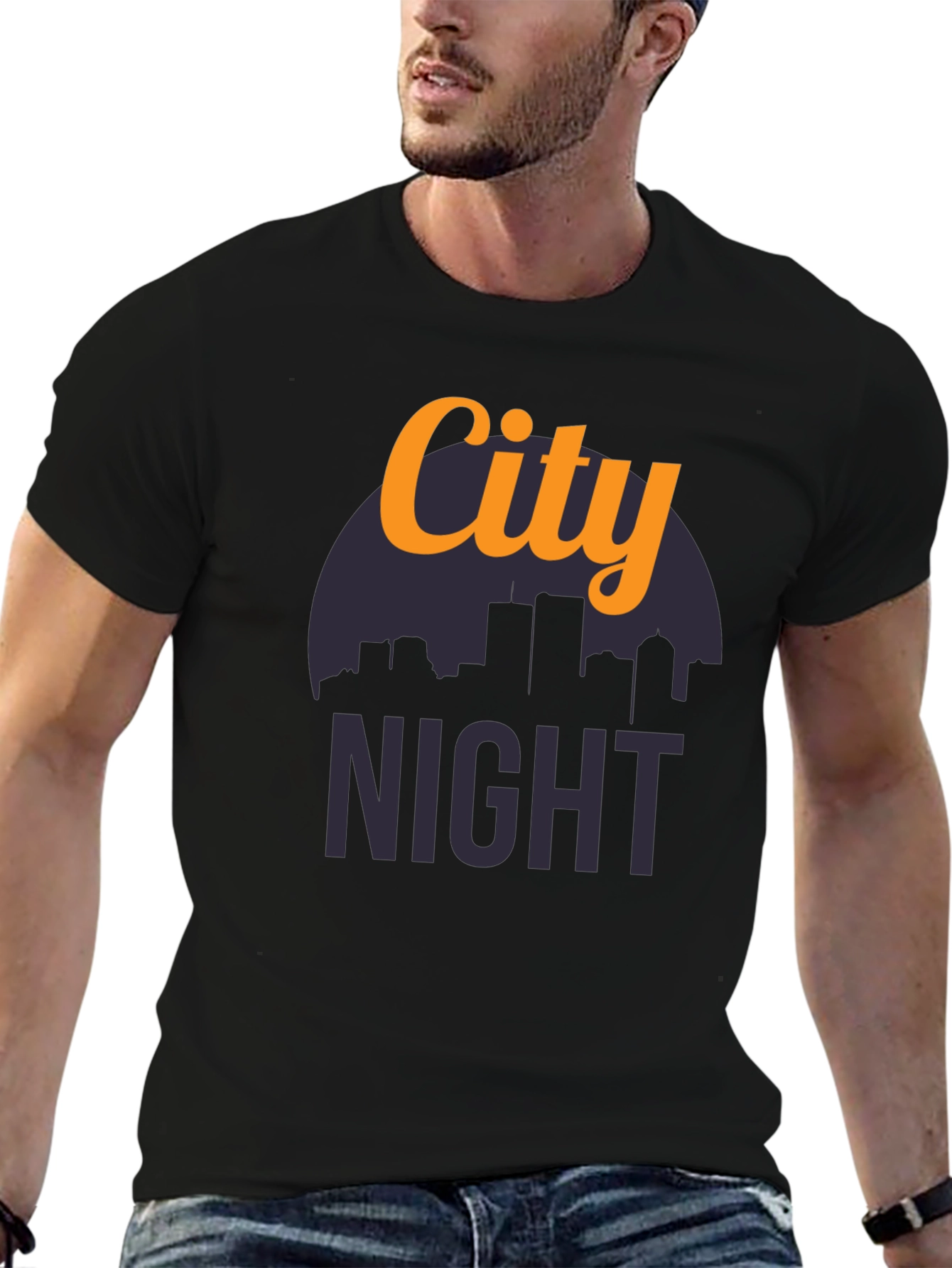 Black City Night T-Shirt - Urban Style view 6