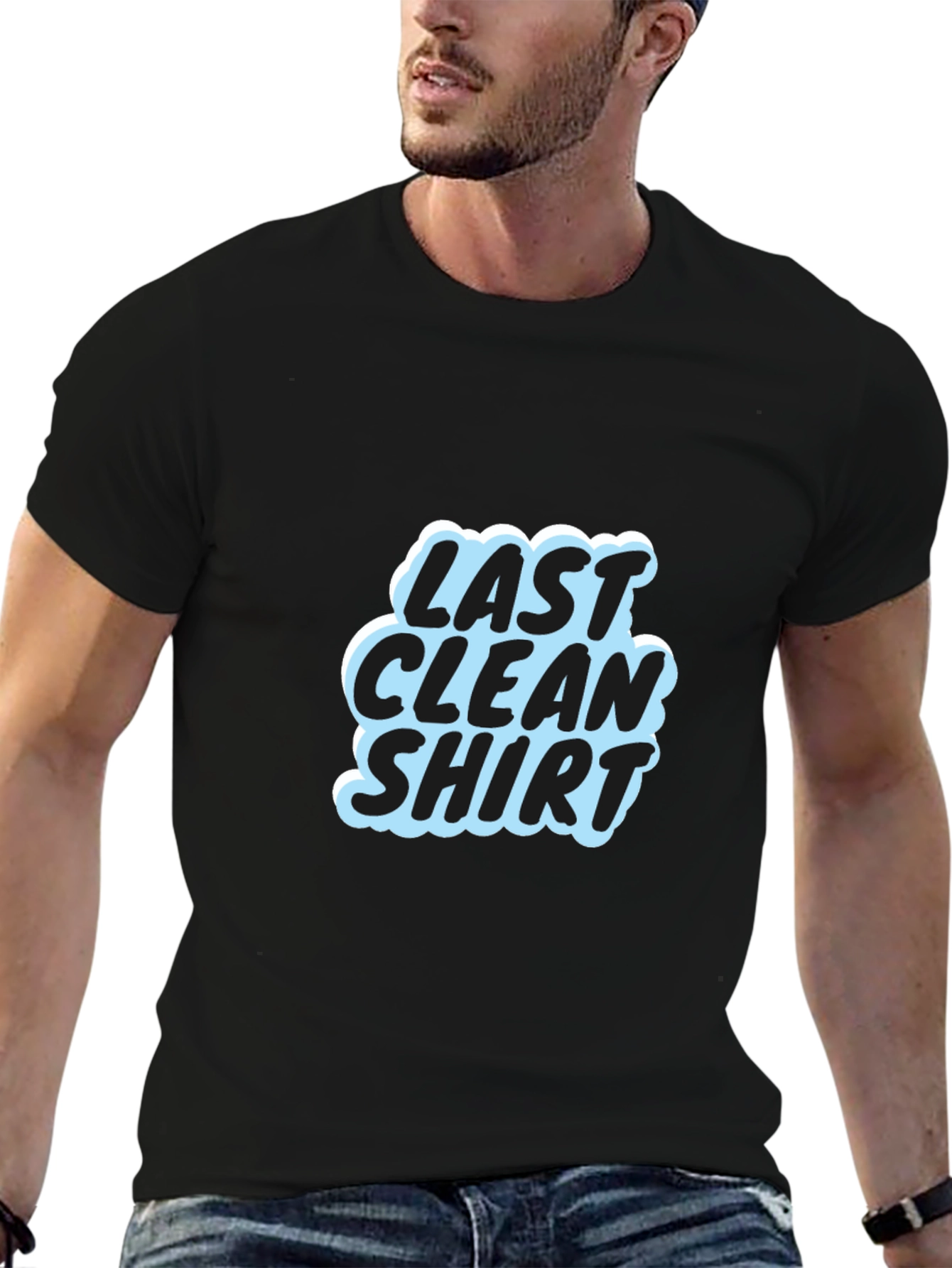 Black Last Clean Shirt Graphic Tee - Soft Cotton view 6