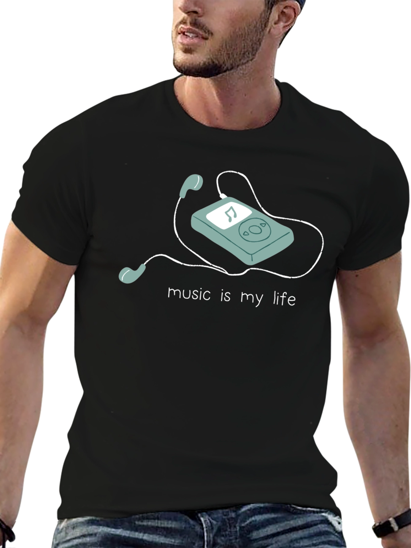 Black Music Is My Life Graphic T-Shirt view 6
