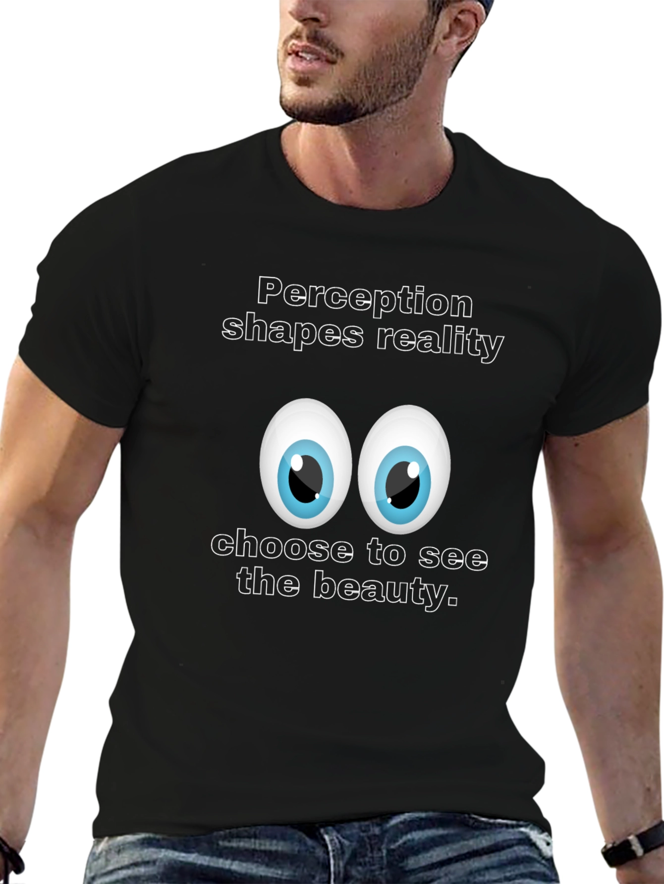 Black Perception Shapes Reality T-Shirt view 6