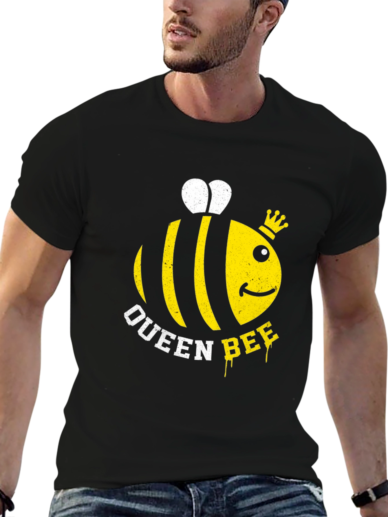 Black Queen Bee Graphic T-Shirt - Stylish and Fun view 6