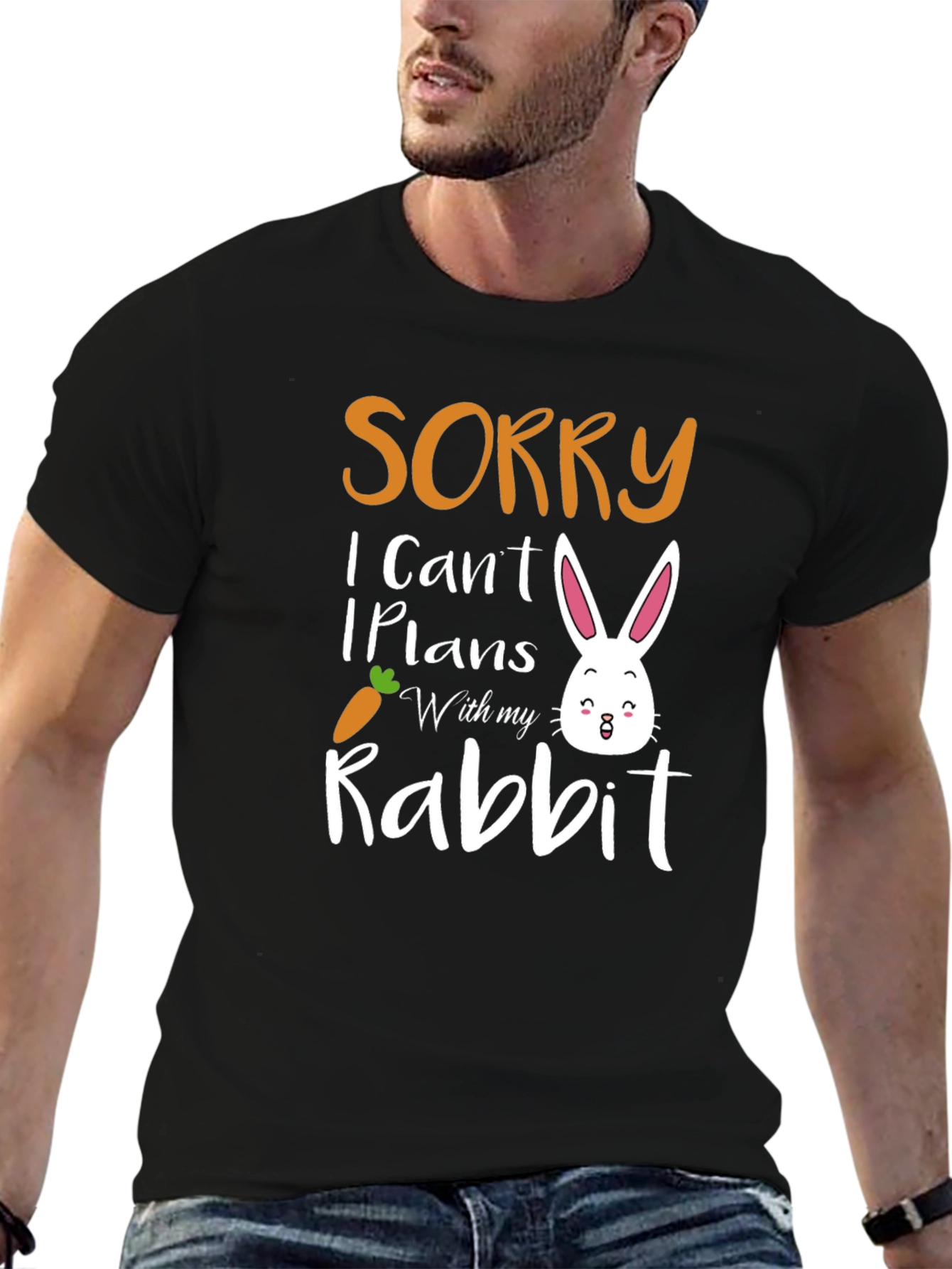 Funny Easter Bunny Sorry Rabbit Plans T-Shirt - 6