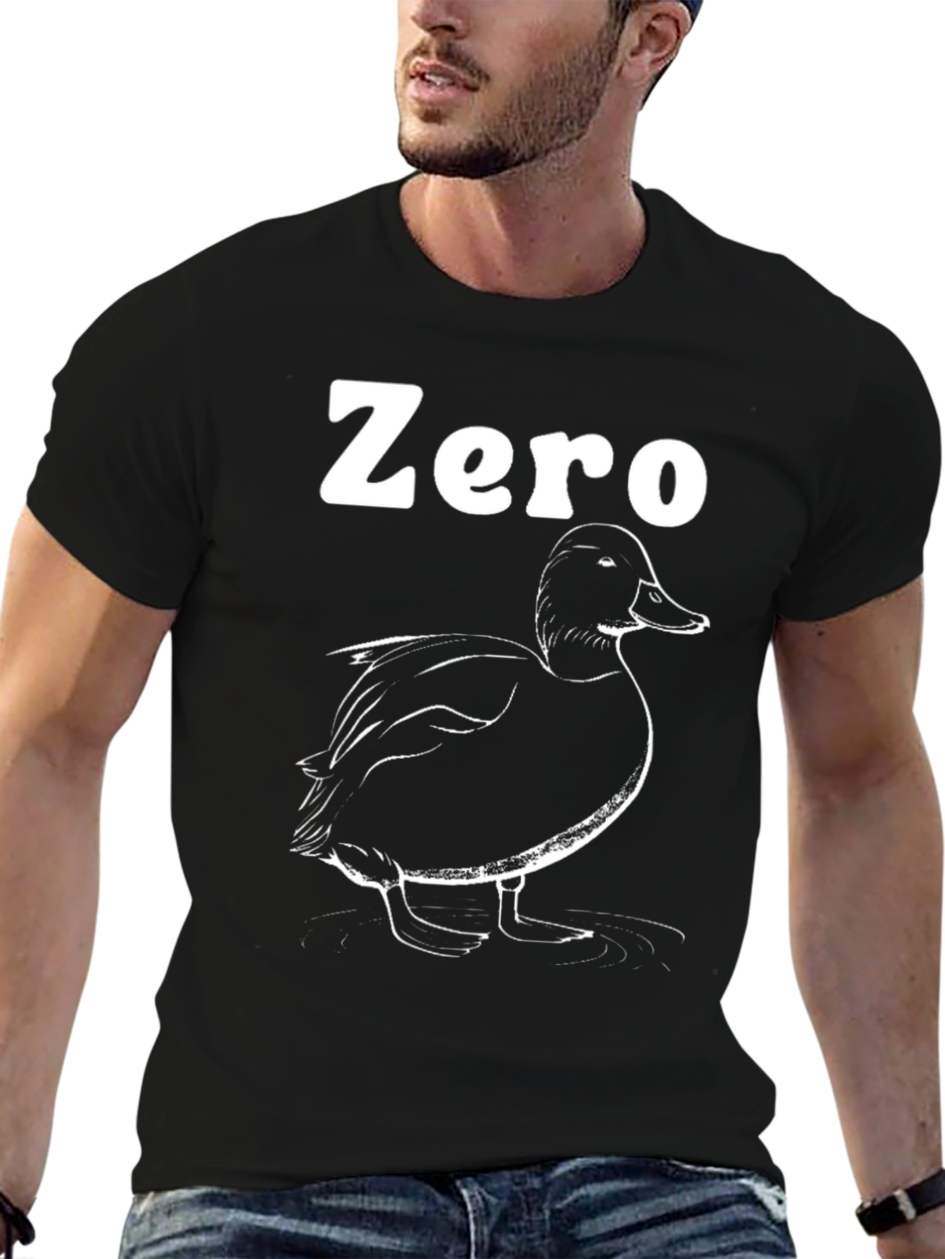 Black Zero Duck Given T-Shirt - Black view 6