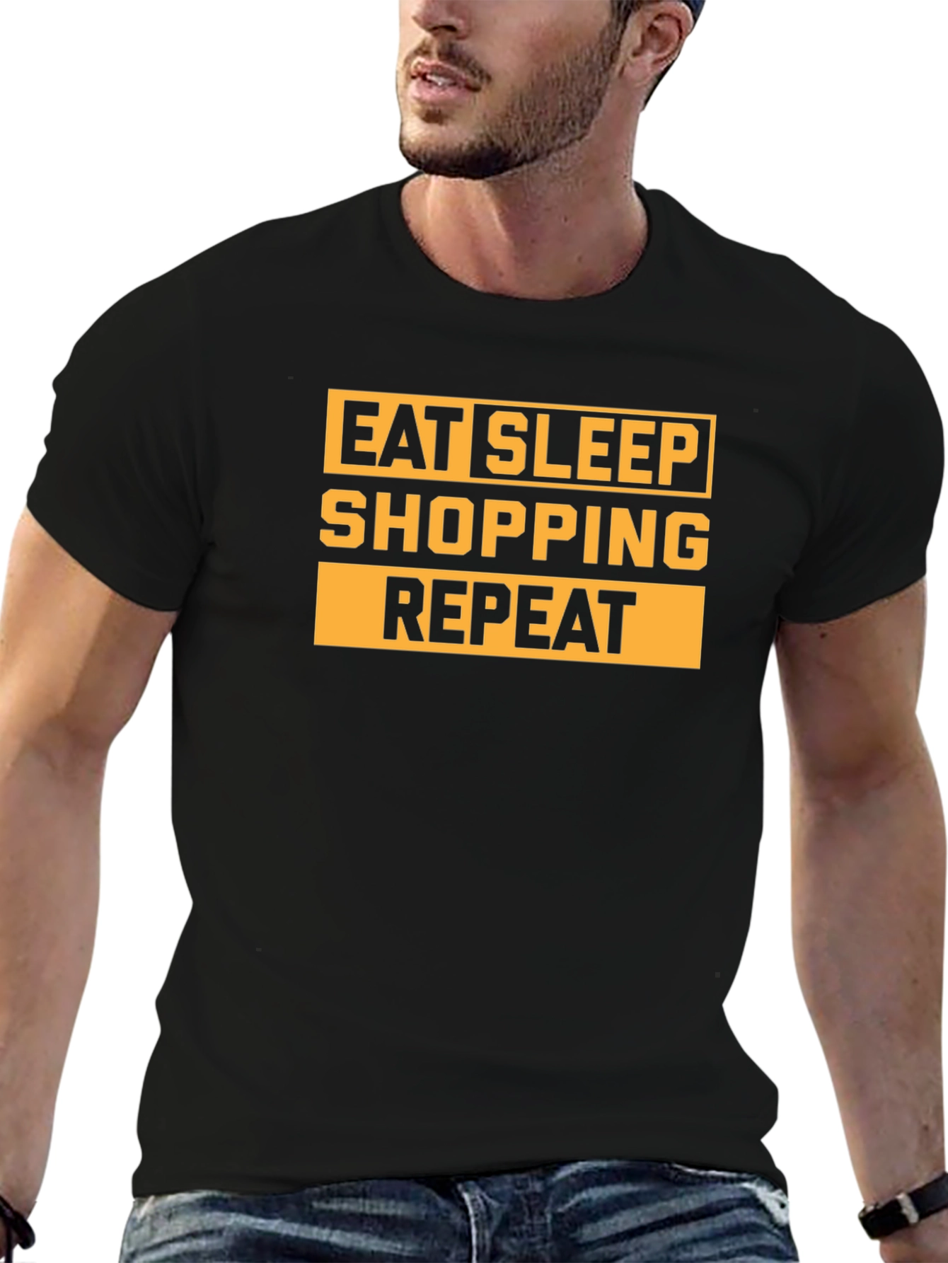 Eat Sleep Shopping Repeat Graphic Tee - 6