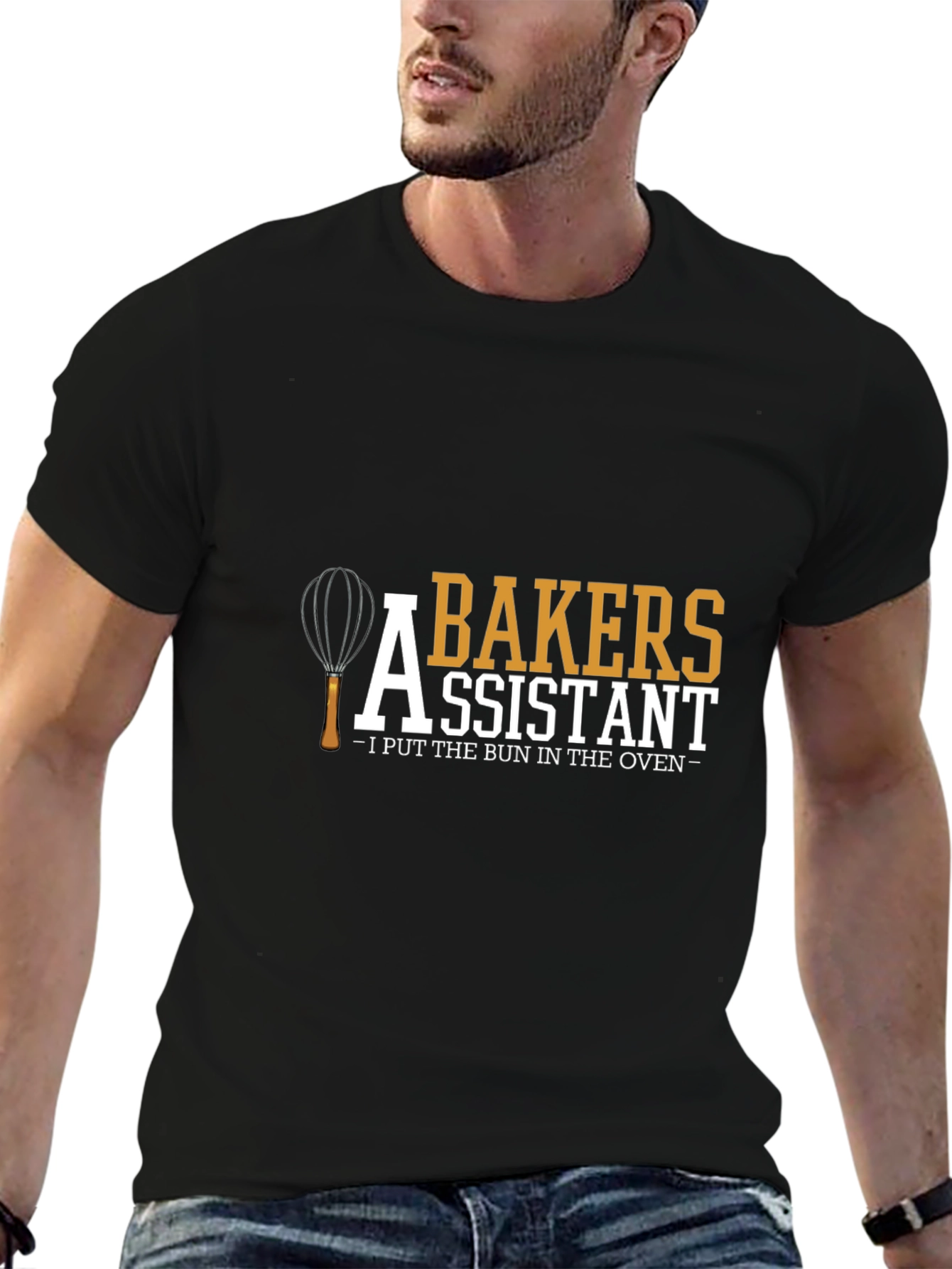 Black Baker's Assistant Novelty T-Shirt view 6