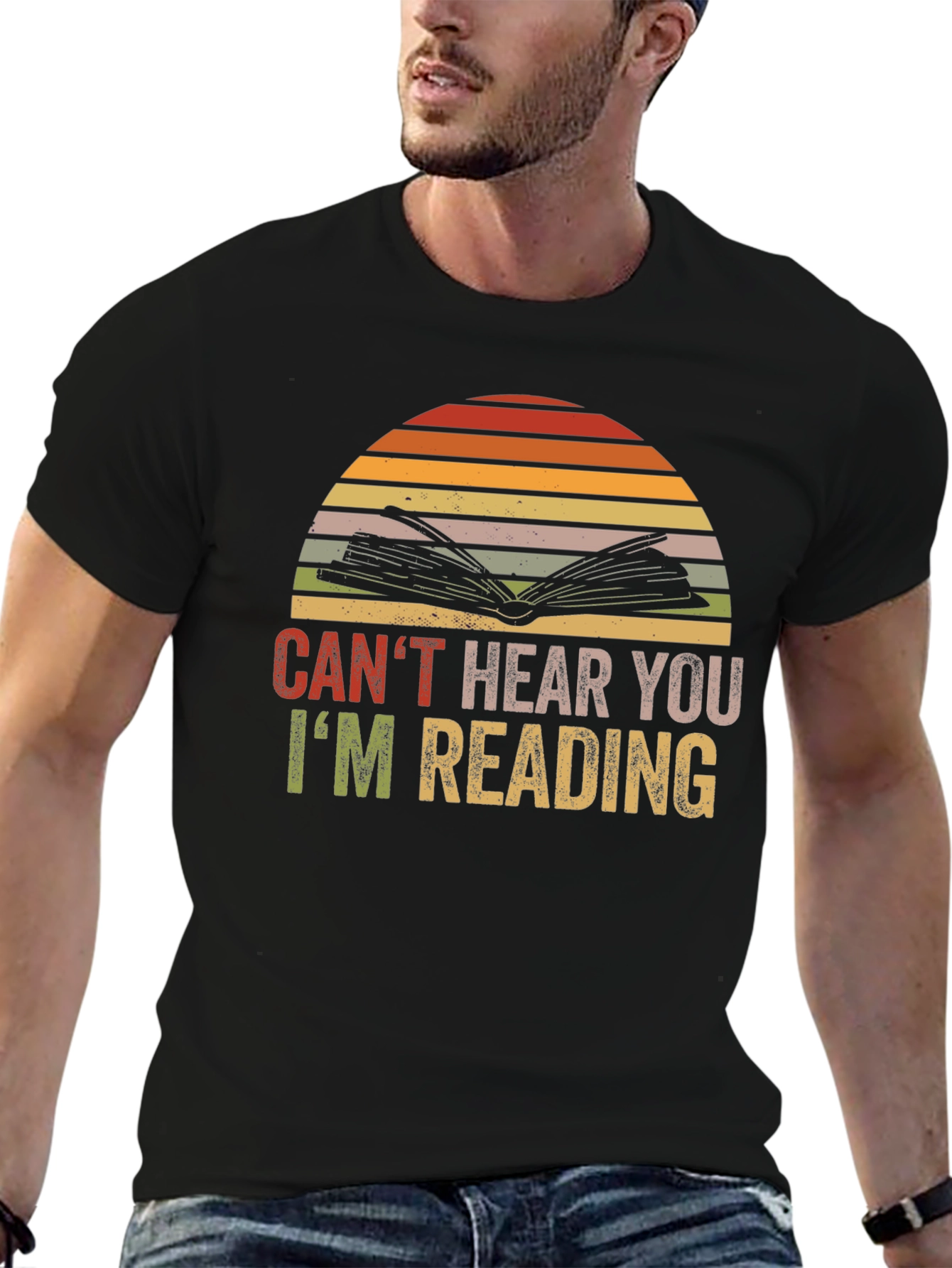 Black Can't Hear You I'm Reading T-Shirt view 6