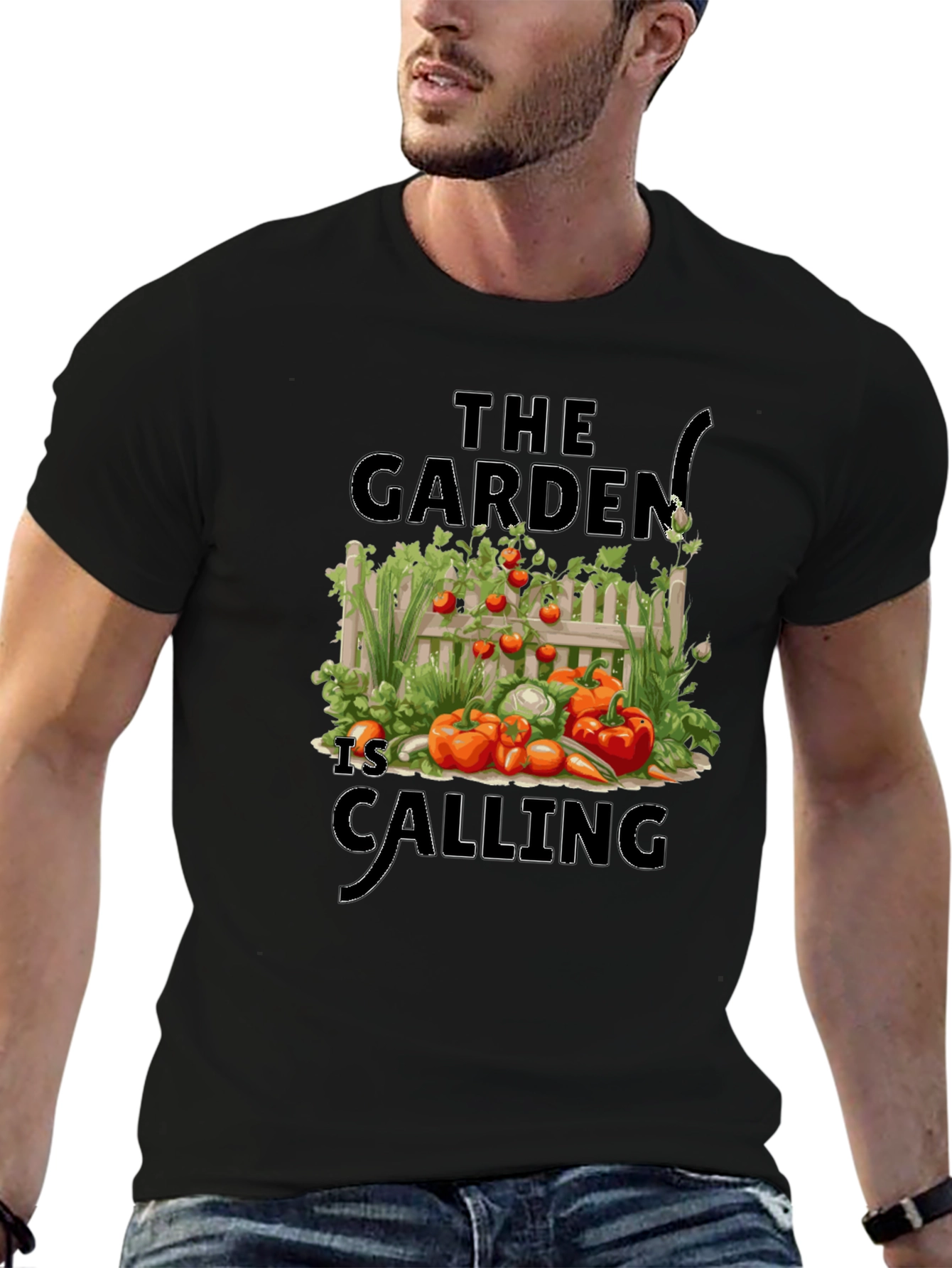 Black The Garden is Calling T-Shirt view 6