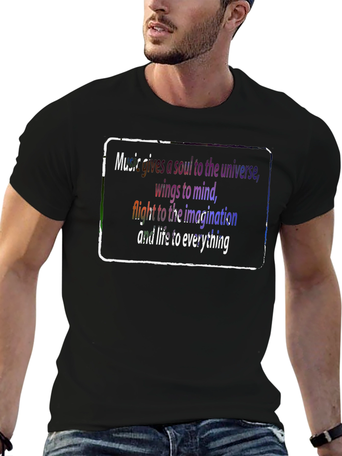 Black Music Quote T-Shirt: Soul, Mind, Imagination, Life view 6