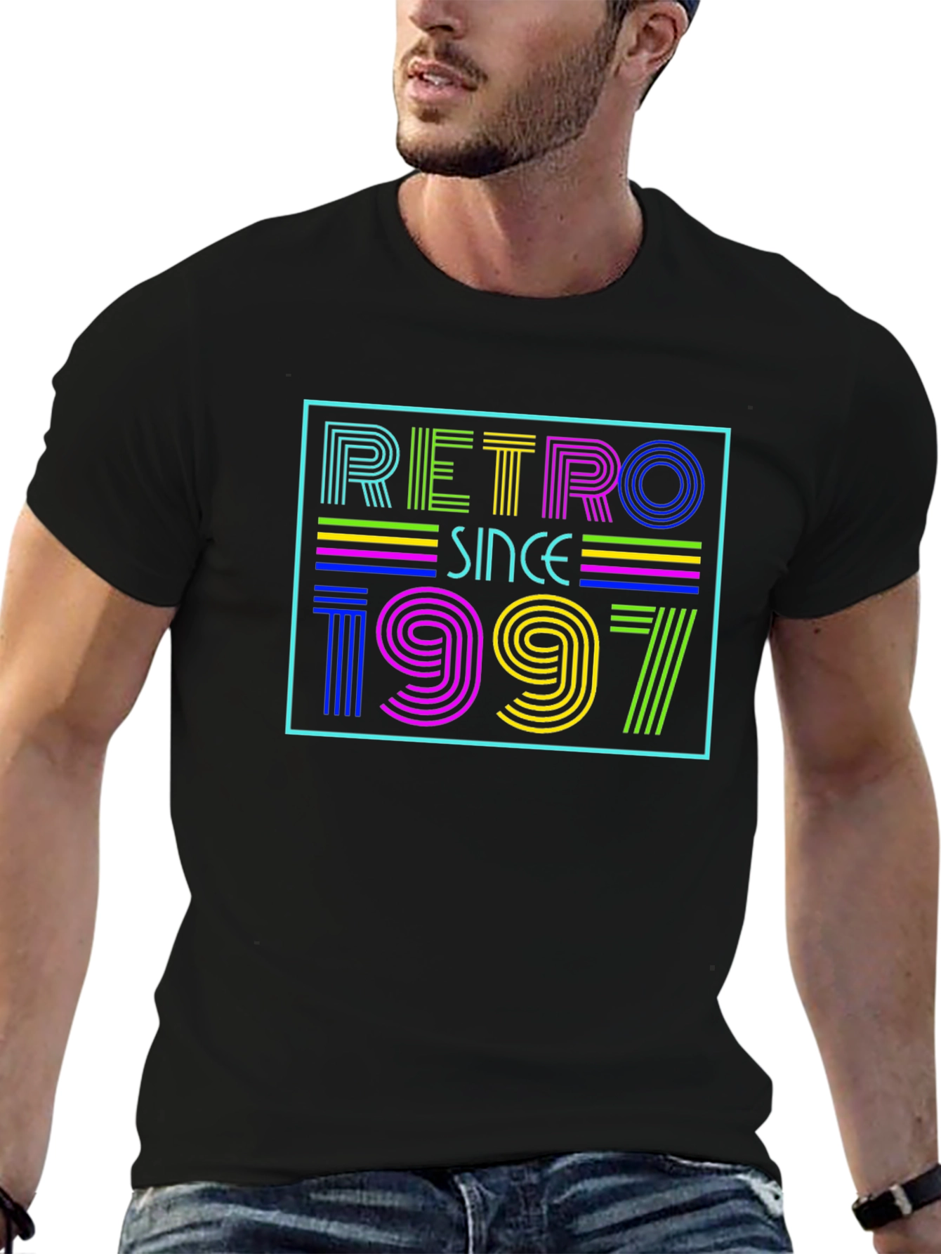Black Retro Since 1997 Graphic Tee view 6
