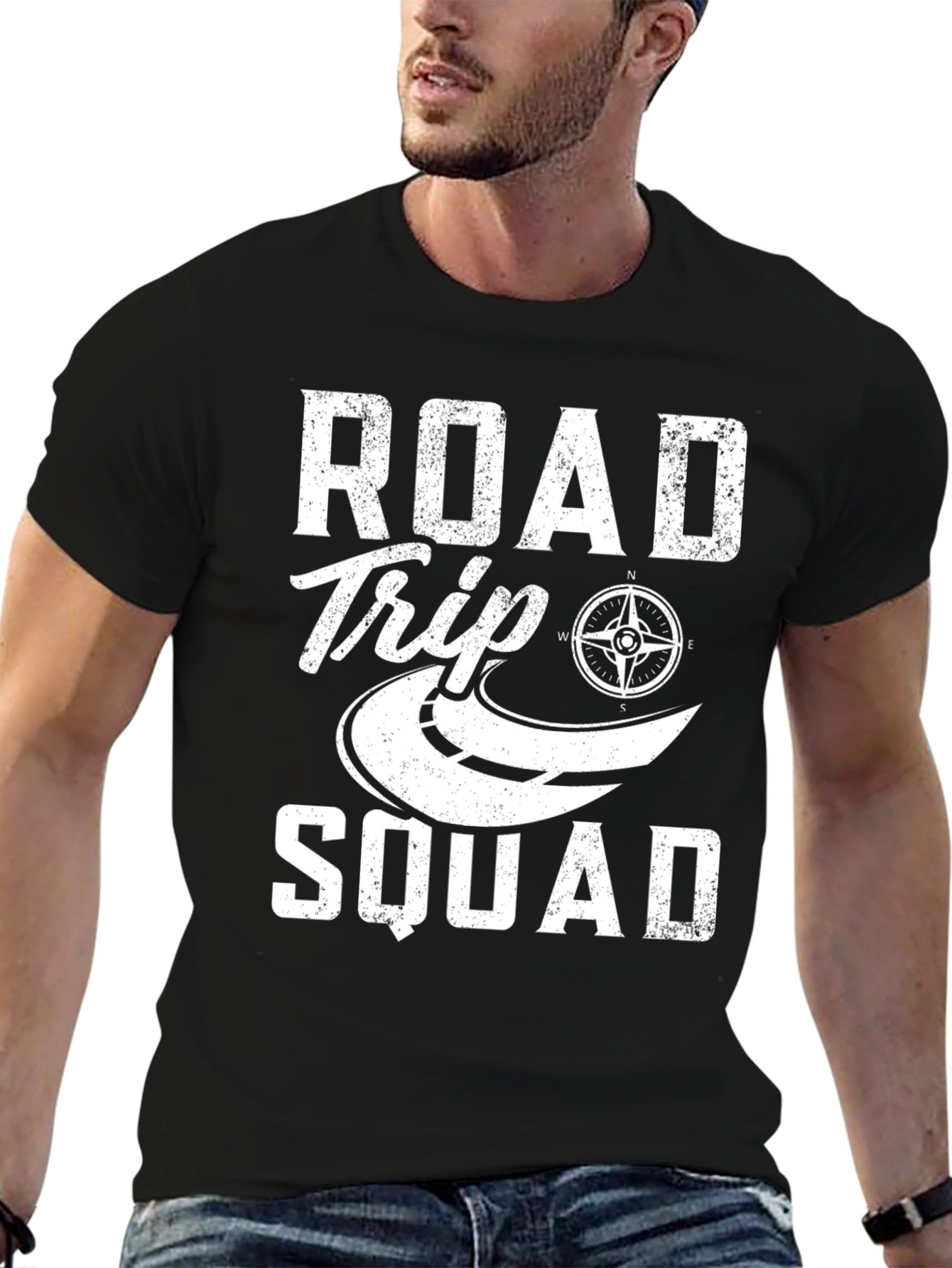 Black Road Trip Squad T-Shirt view 6