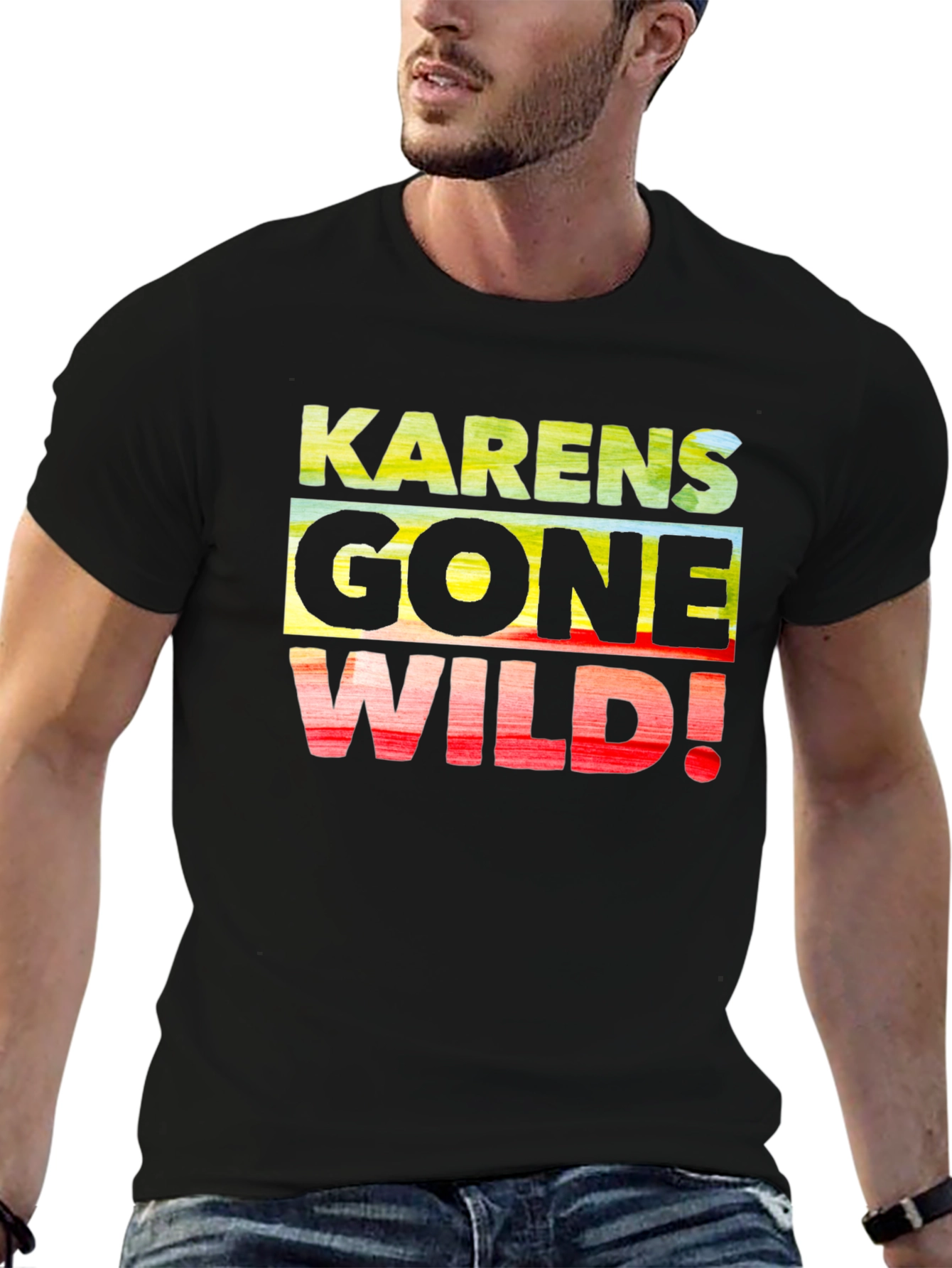 Black Karens Gone Wild Black T-Shirt view 6