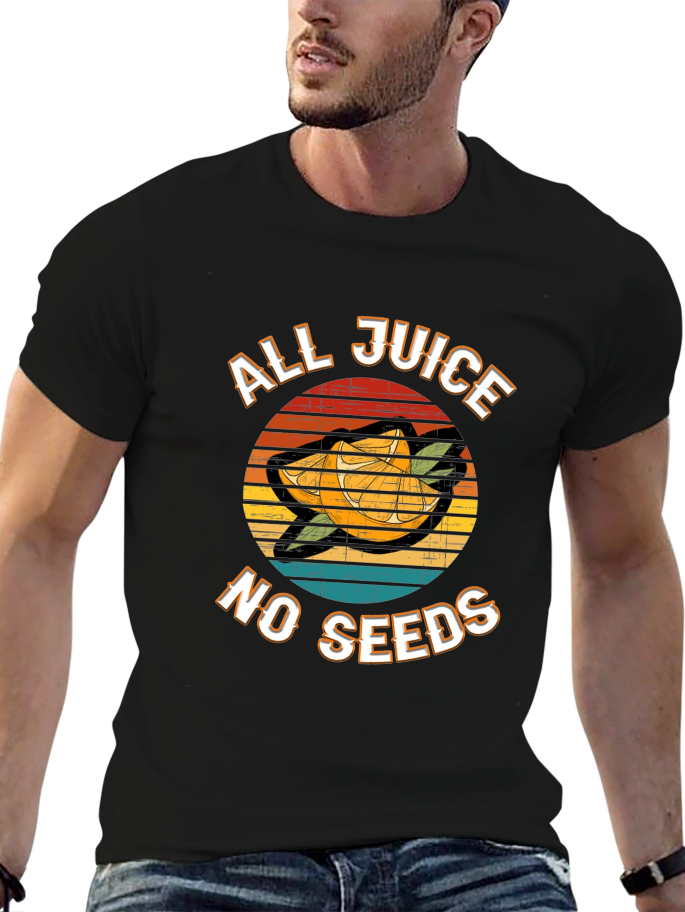 Black All Juice No Seeds Graphic Tee view 6