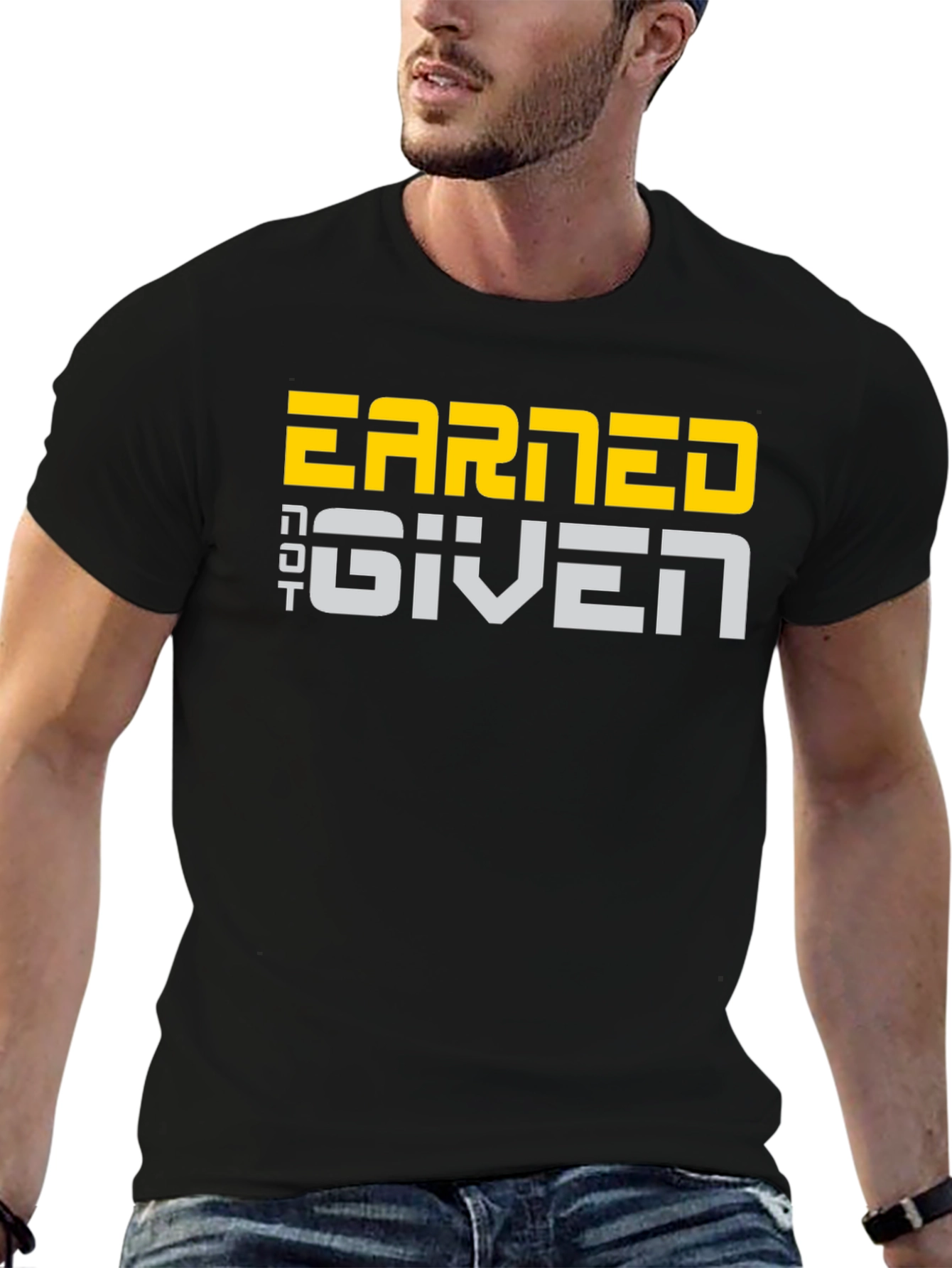 Black Earned Not Given Graphic T-Shirt view 6