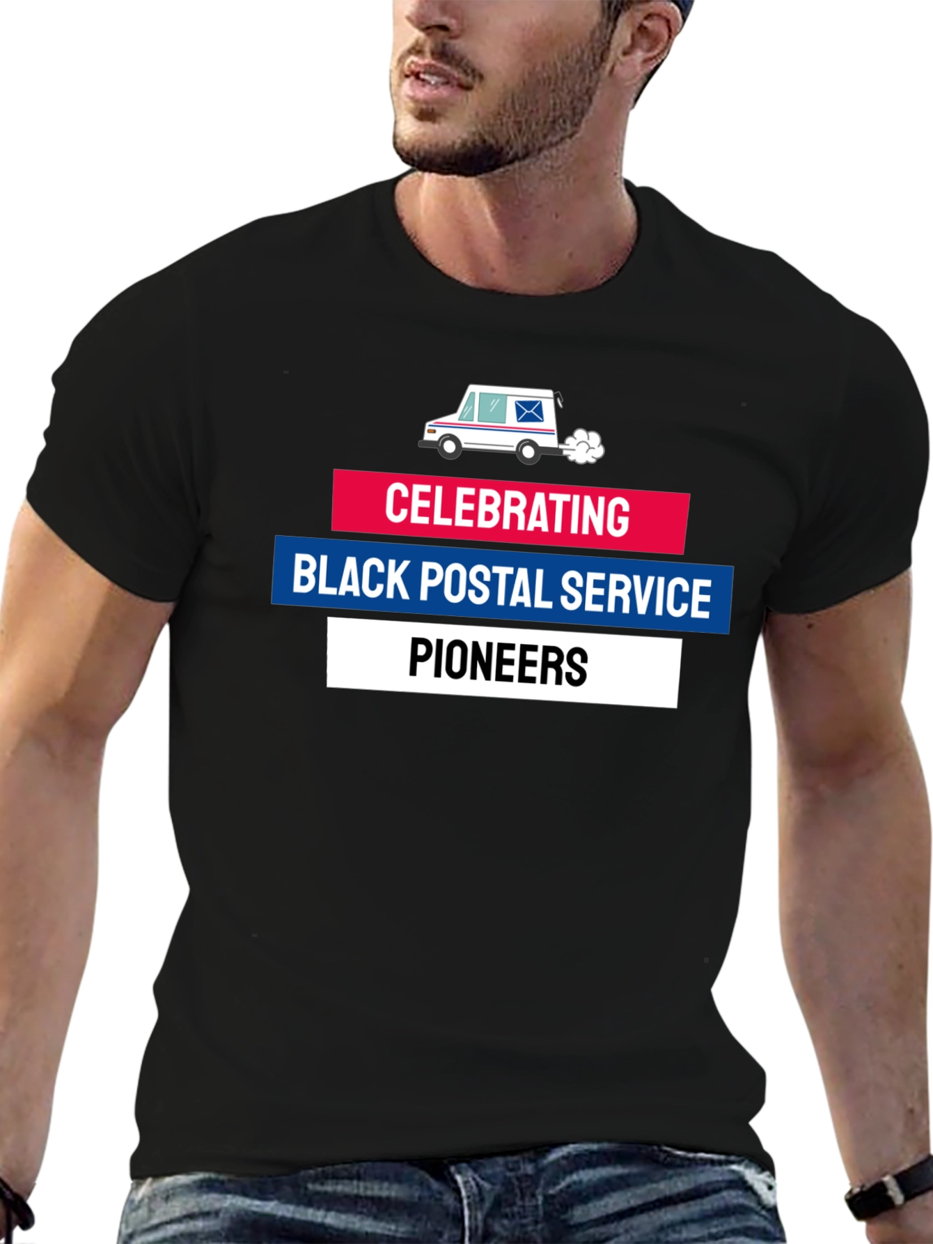 Black Postal Service Pioneers T-Shirt - 6