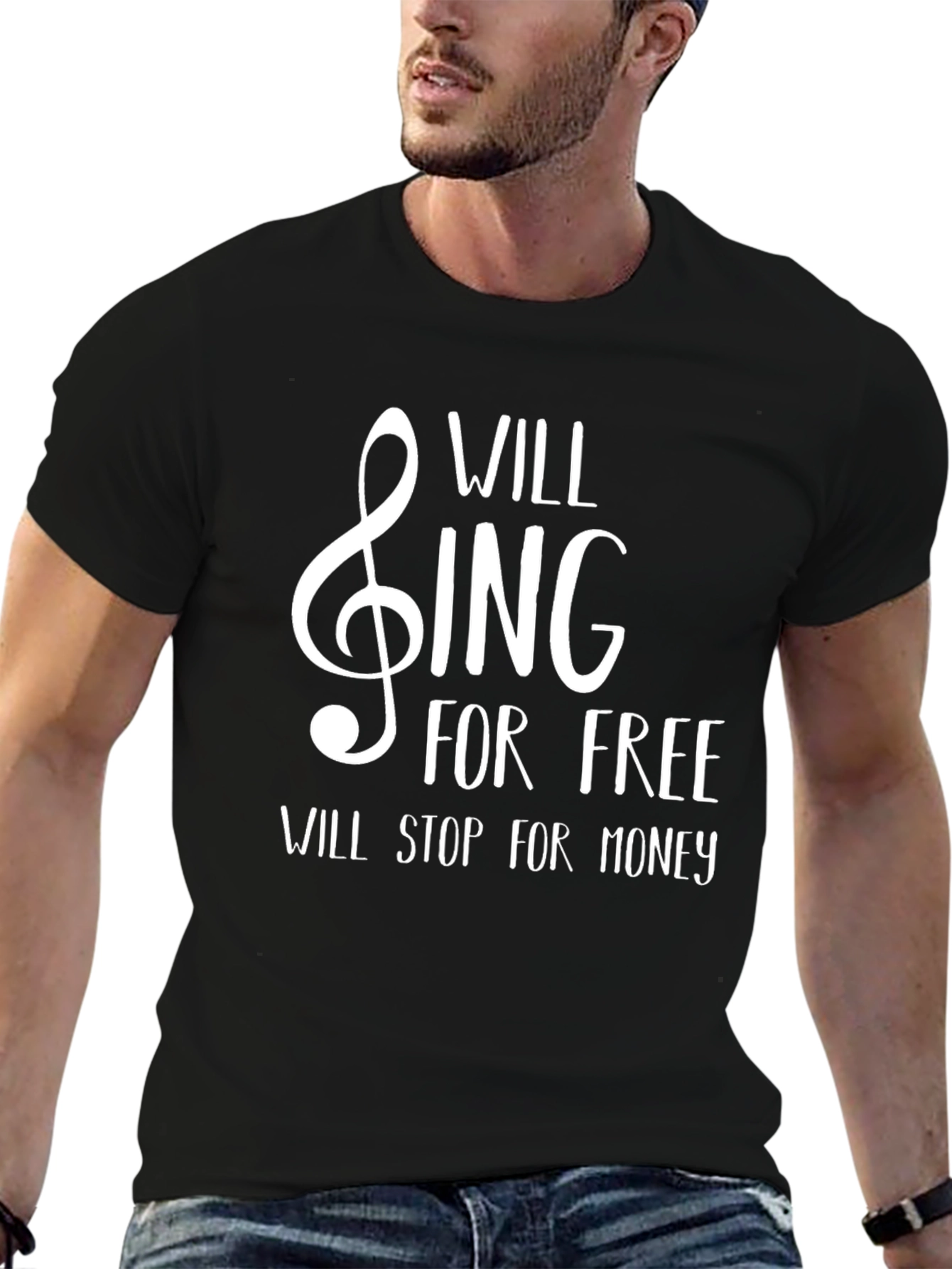 Black Will Sing For Free Black T-Shirt view 6