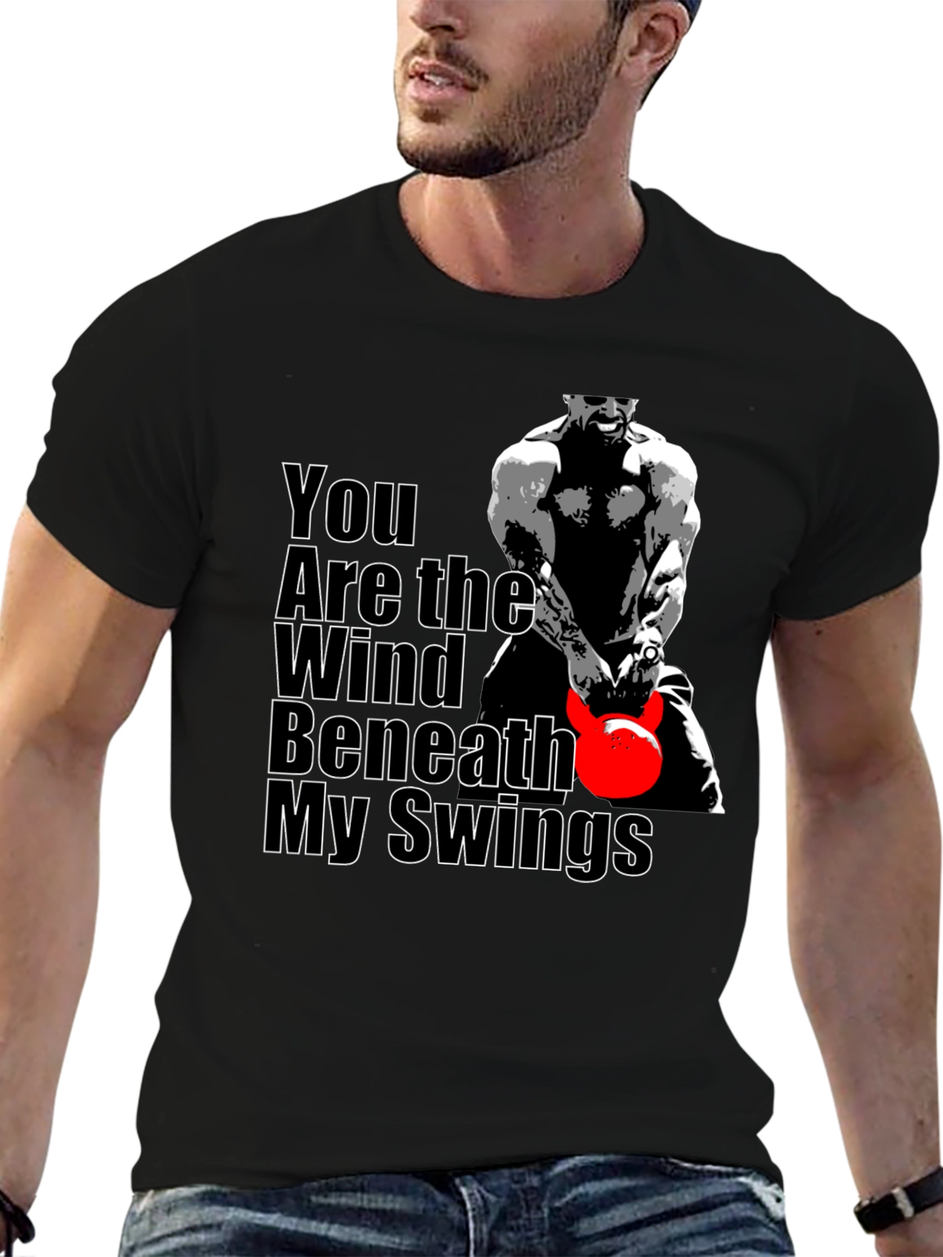 Black You Are the Wind Beneath My Swings Graphic T-Shirt view 6