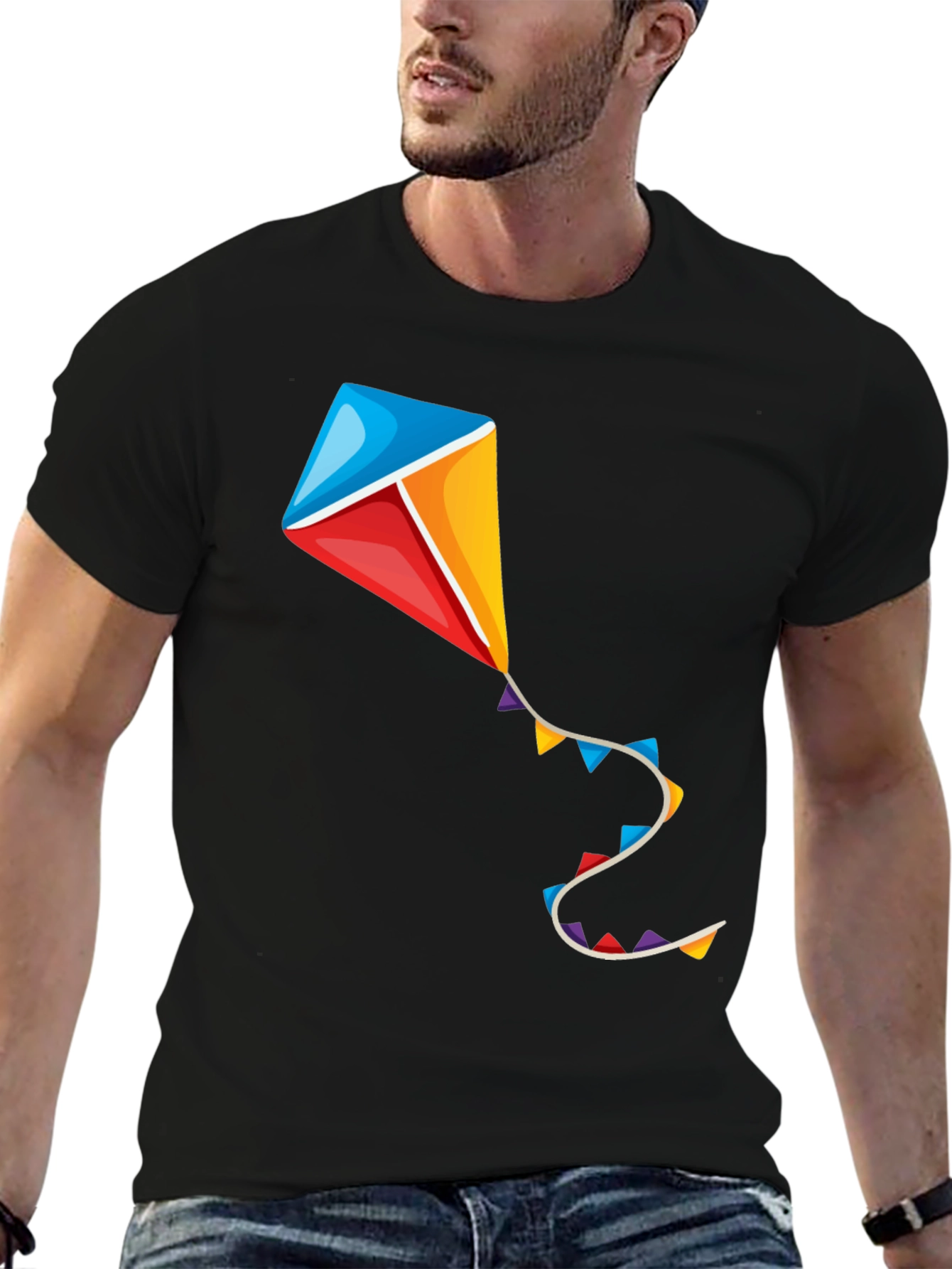 Black Kite Graphic T-Shirt - Fun & Stylish view 6
