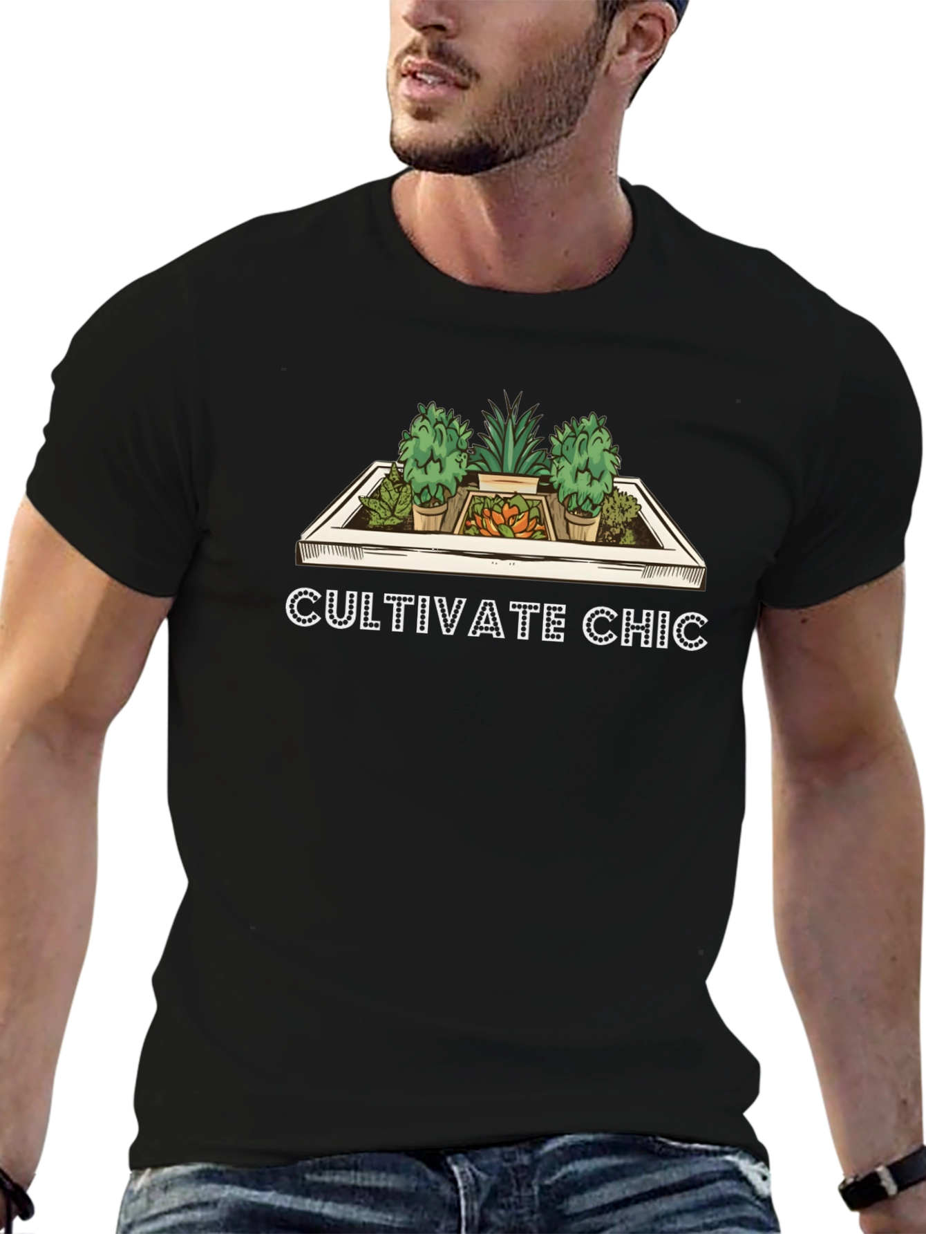 Black Cultivate Chic Graphic Tee view 6