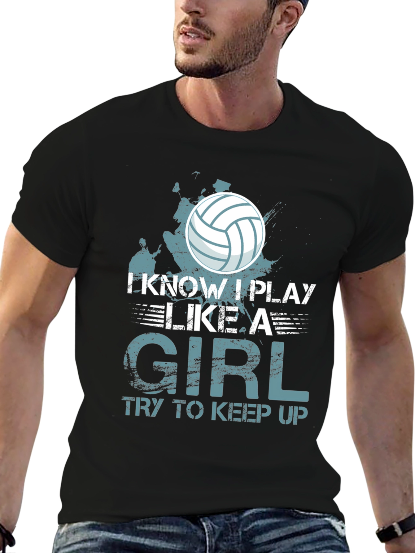 Black I Know I Play Like a Girl T-Shirt view 6