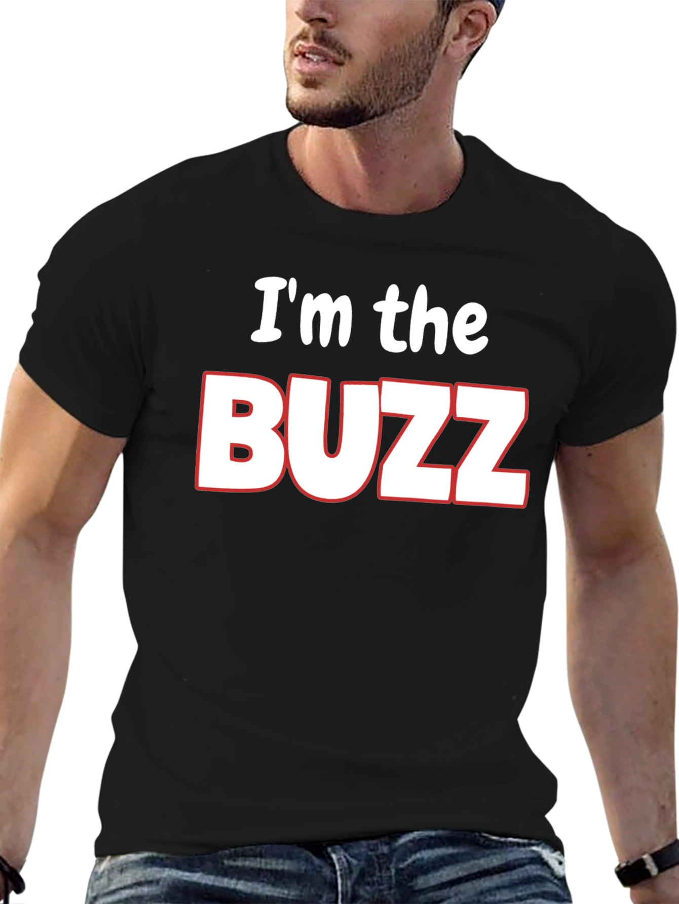 Black I'm the Buzz T-Shirt - Funny Novelty Tee view 6