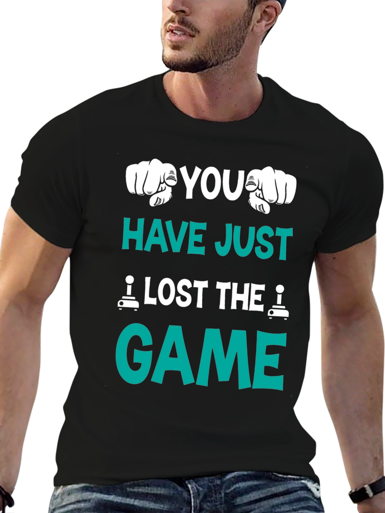 Black You Lost The Game Graphic Tee - Gamer Style view 6