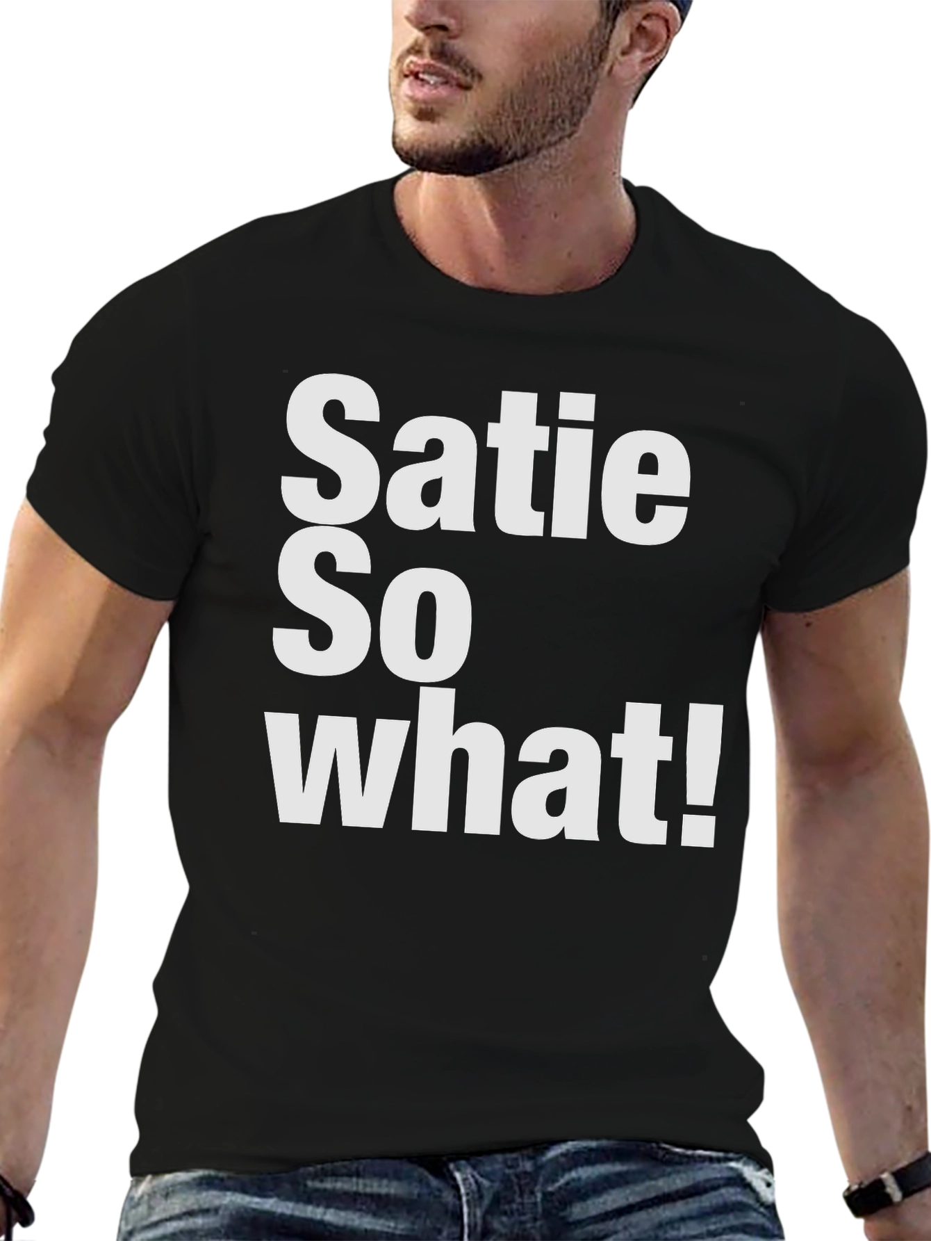 Black Satie So What! Graphic T-Shirt - Casual Wear view 6