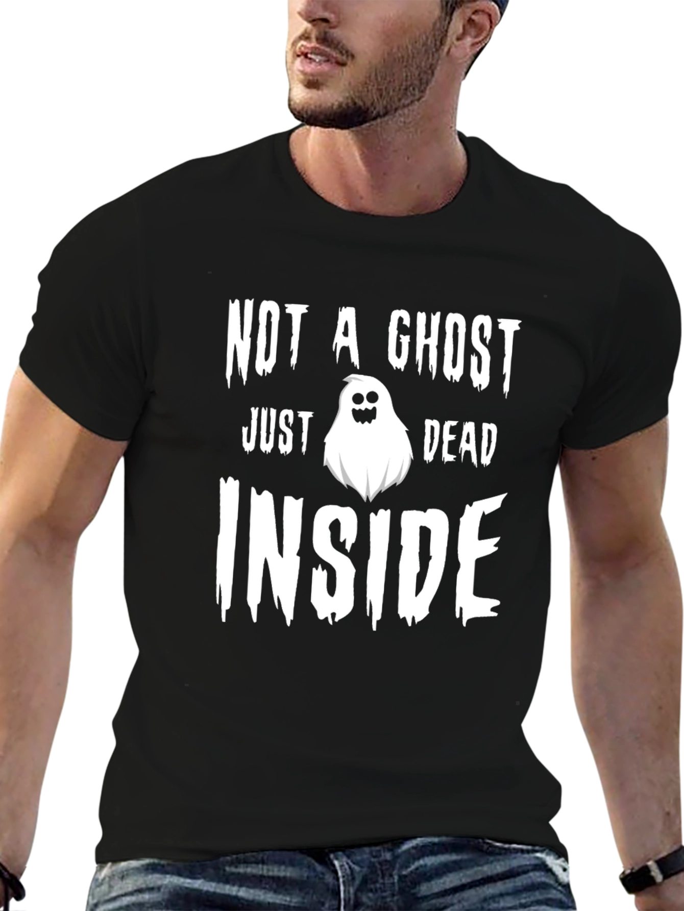 Black Not a Ghost, Just Dead Inside Tee view 6