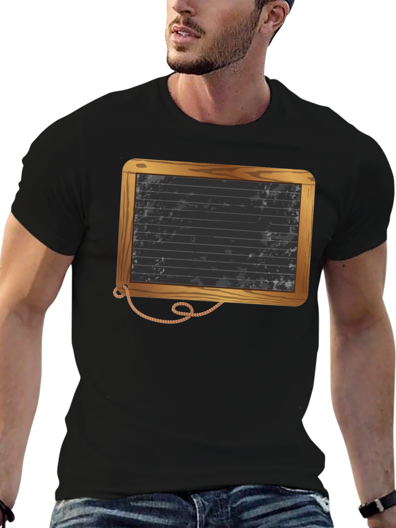Novelty Blackboard Graphic Tee - Vintage Style - 6