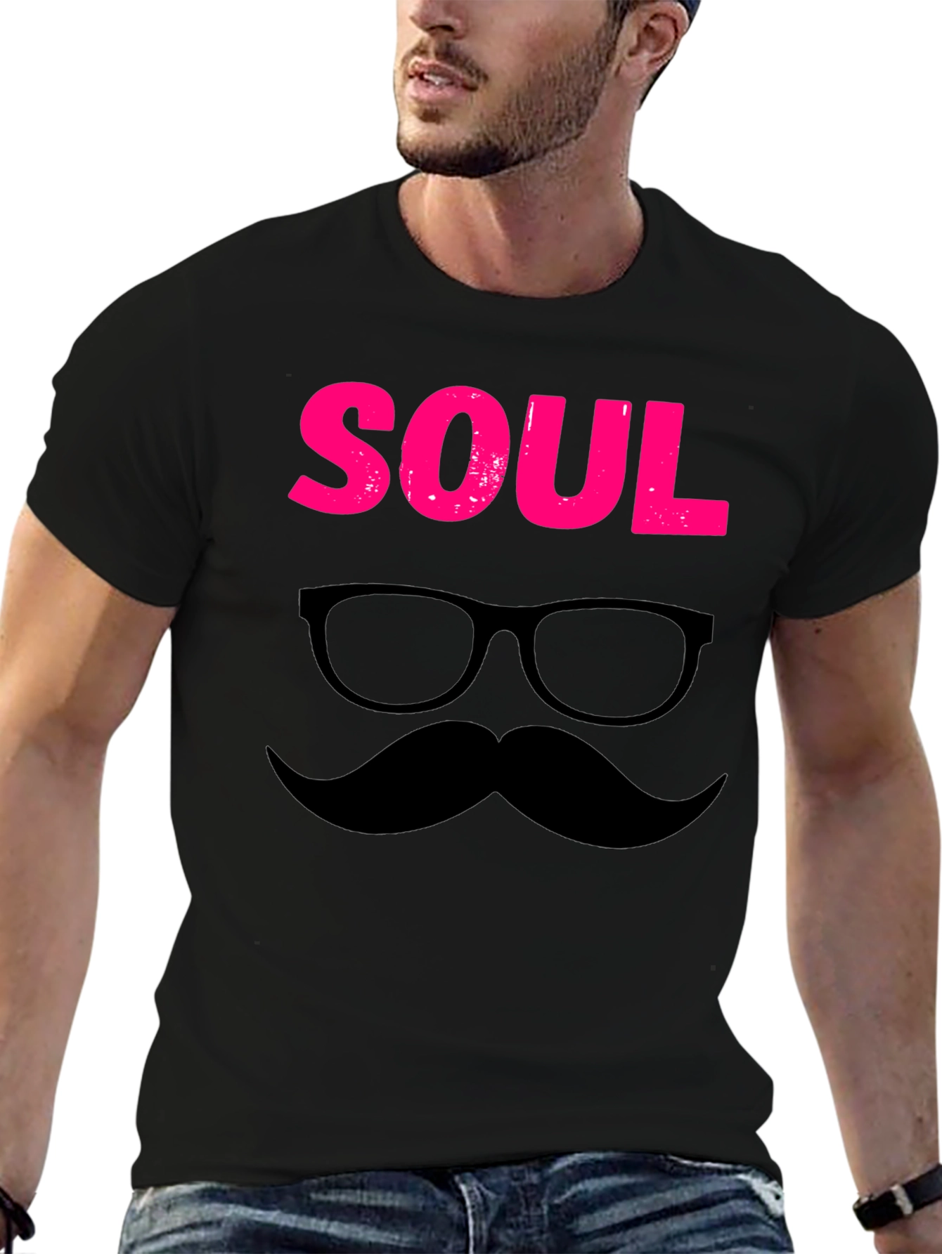 Black Soul Man Graphic Tee - Funky Retro Style view 6