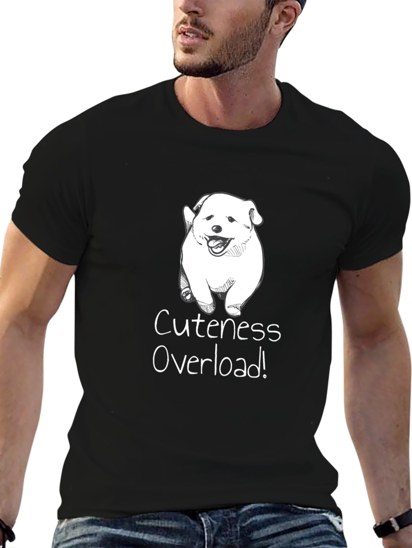 Black Cuteness Overload T-Shirt view 6