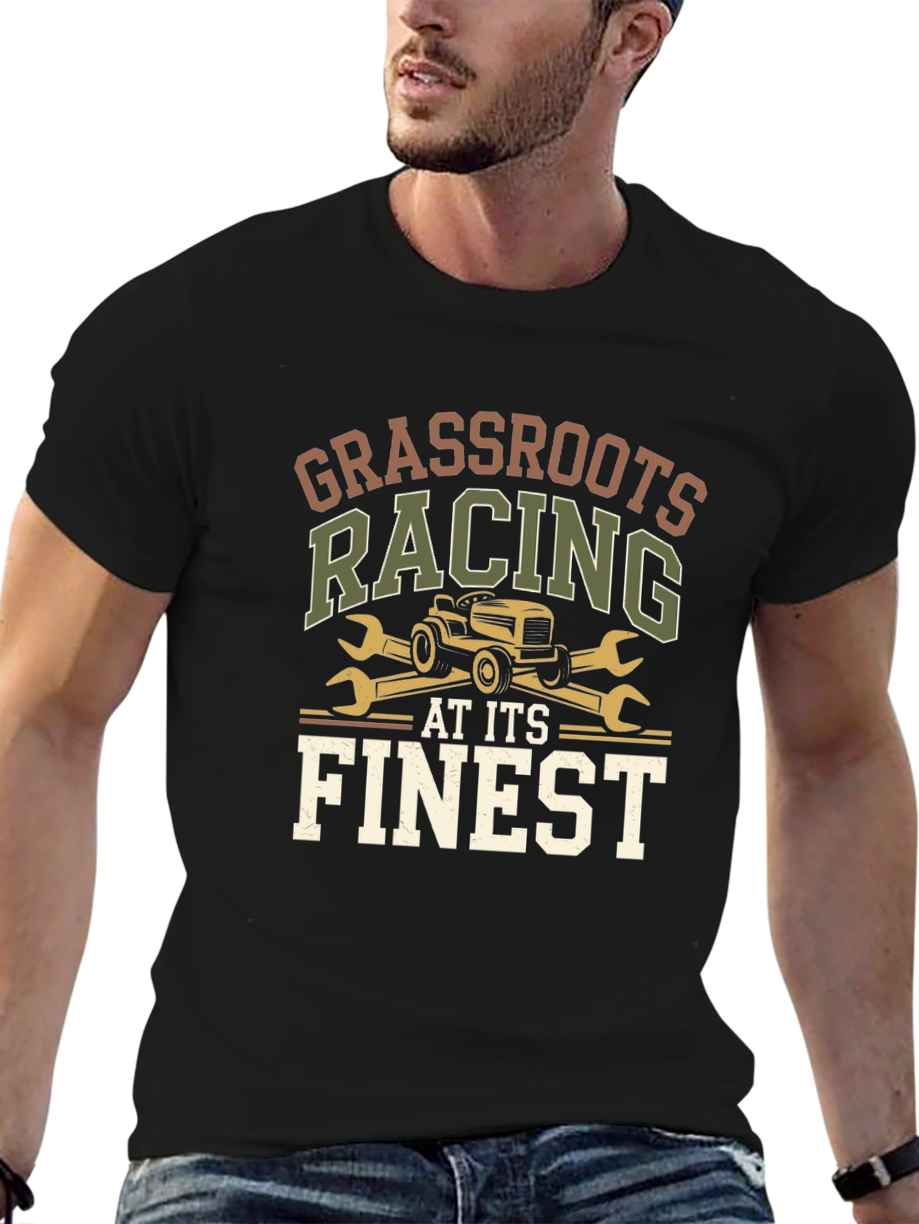 Black Grassroots Racing T-Shirt - At Its Finest view 6
