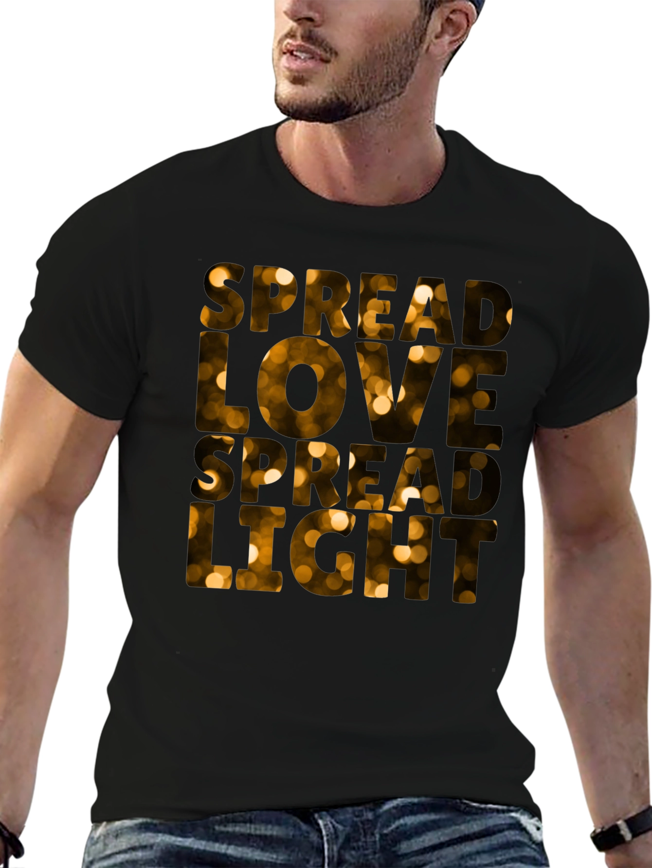 Black Spread Love Spread Light Black T-Shirt view 6