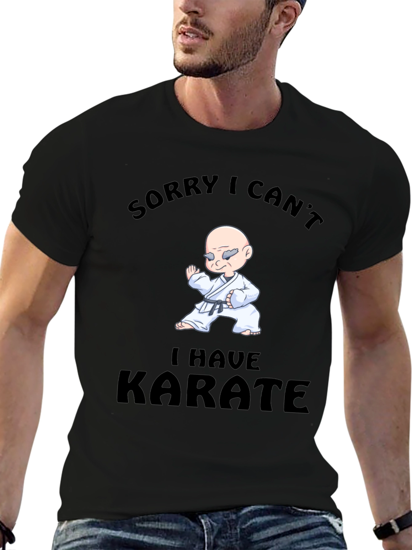 Black Funny Karate T-Shirt - Sorry I Can't view 6