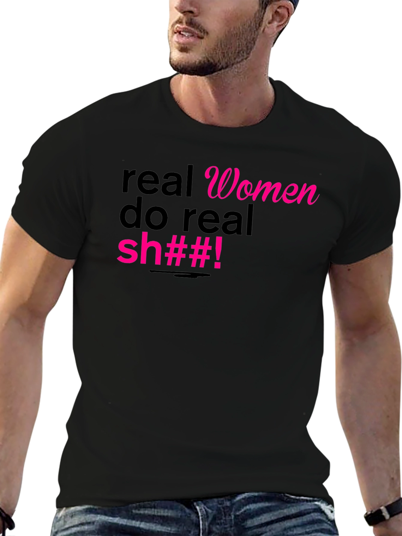 Black Real Women Do Real Sh##! Graphic Tee view 6