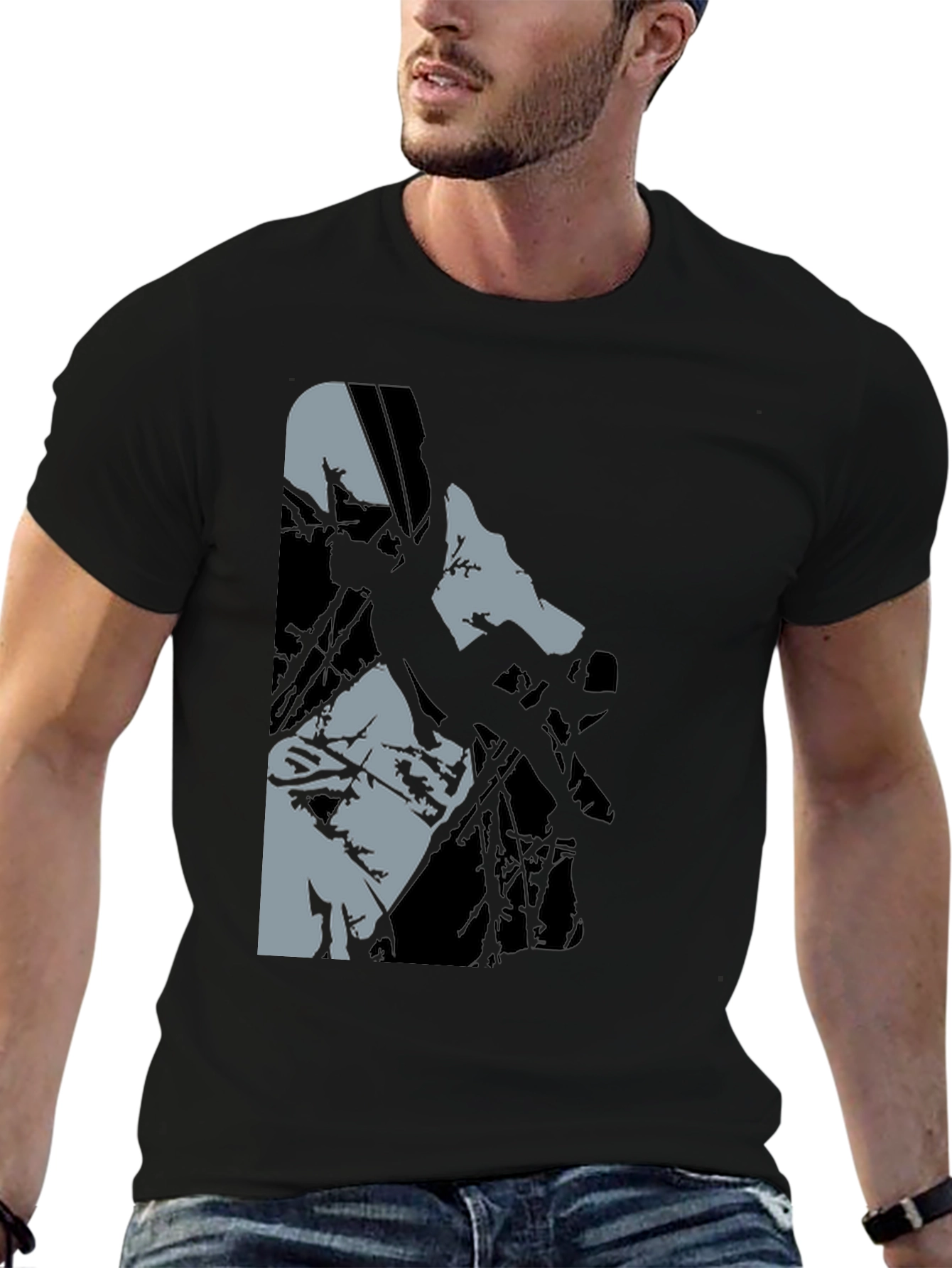 Black Black Graphic Tee: Climbing Silhouette view 6