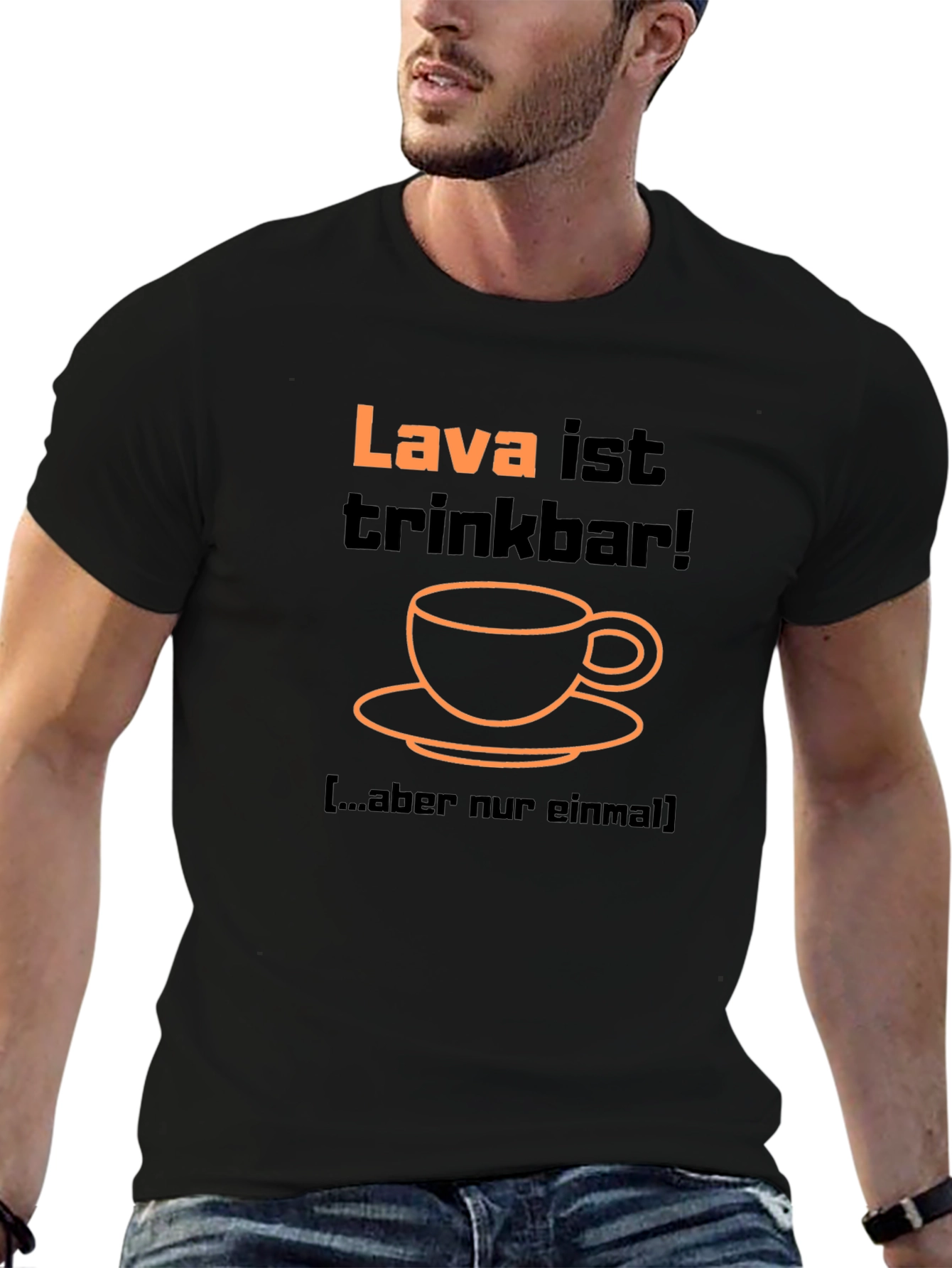 Black Lava is Trinkbar T-Shirt - German Humor Tee view 6