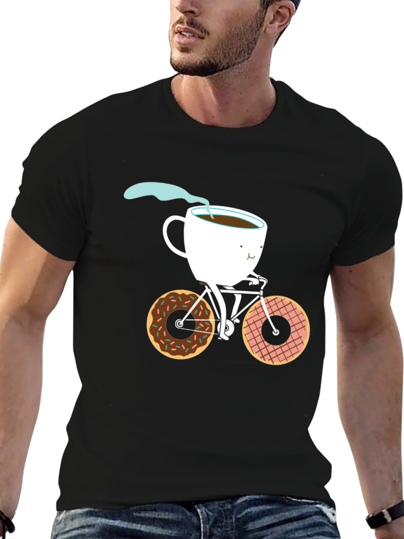 Black Coffee & Donuts Cycle T-Shirt view 6