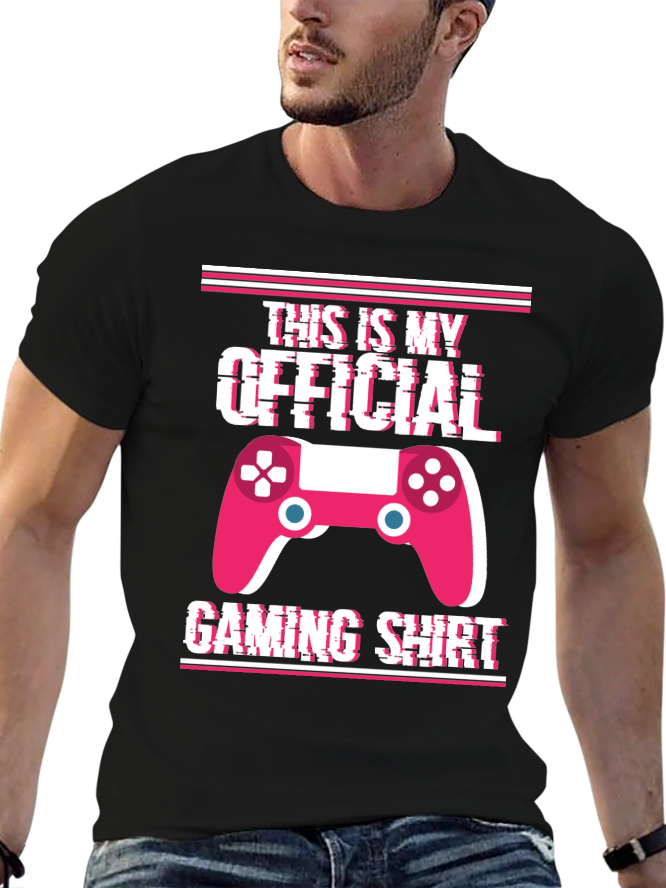 Black Official Gaming Shirt - Gamer T-Shirt view 6