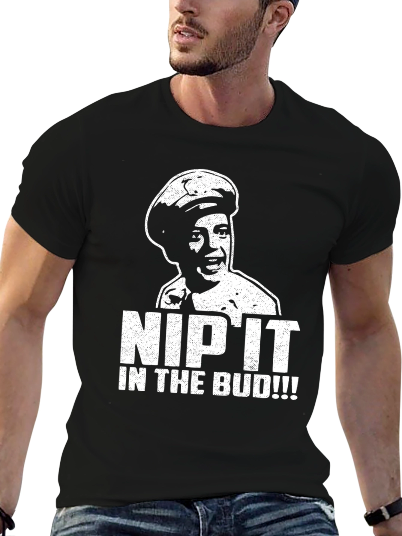 Black Nip It In The Bud T-Shirt view 6