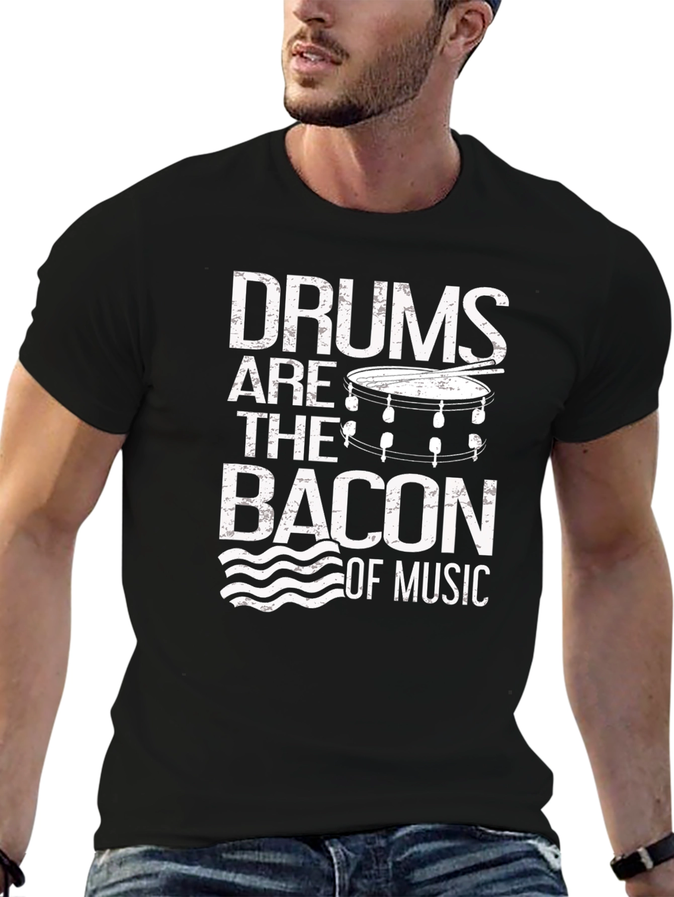 Drums are the Bacon of Music Graphic Tee - 6