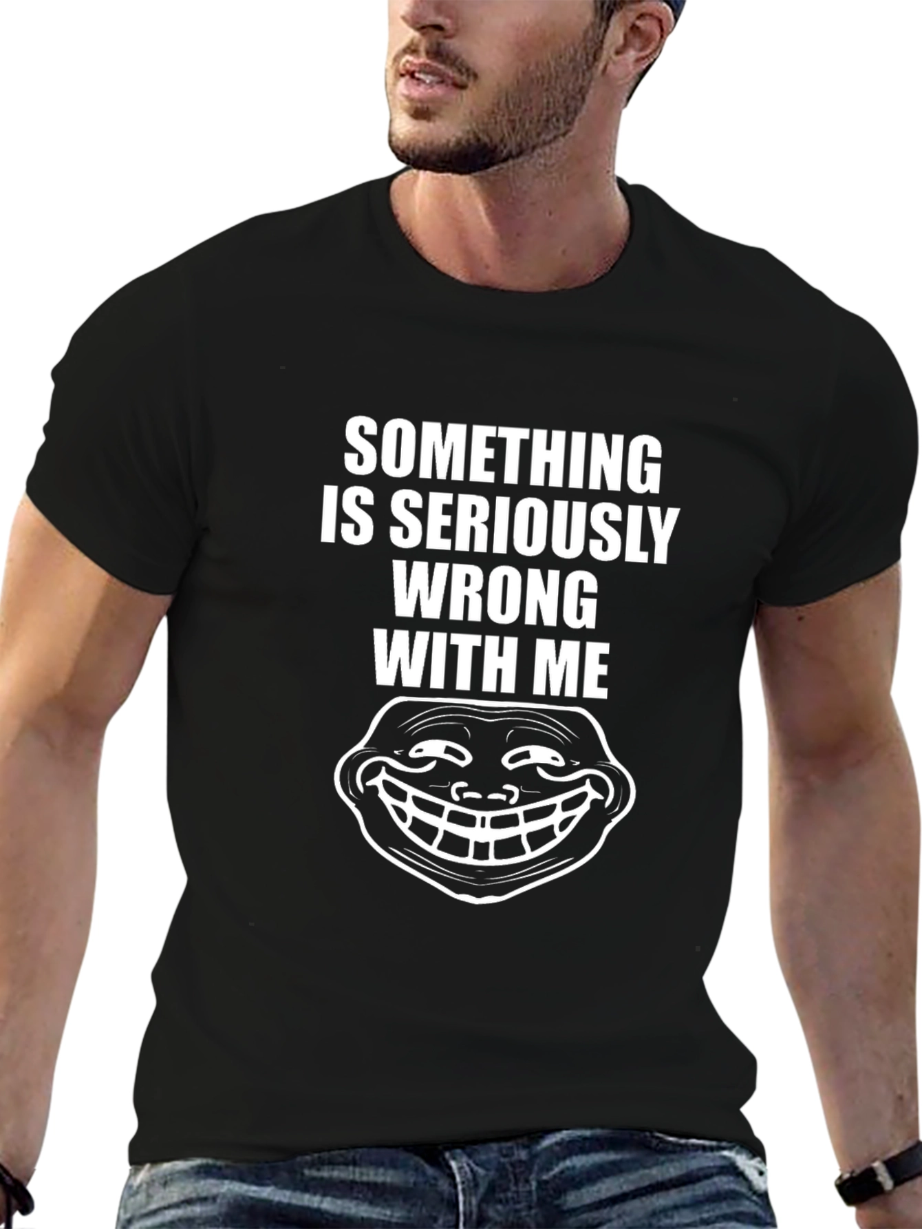 Black Something is Seriously Wrong with Me T-Shirt view 6