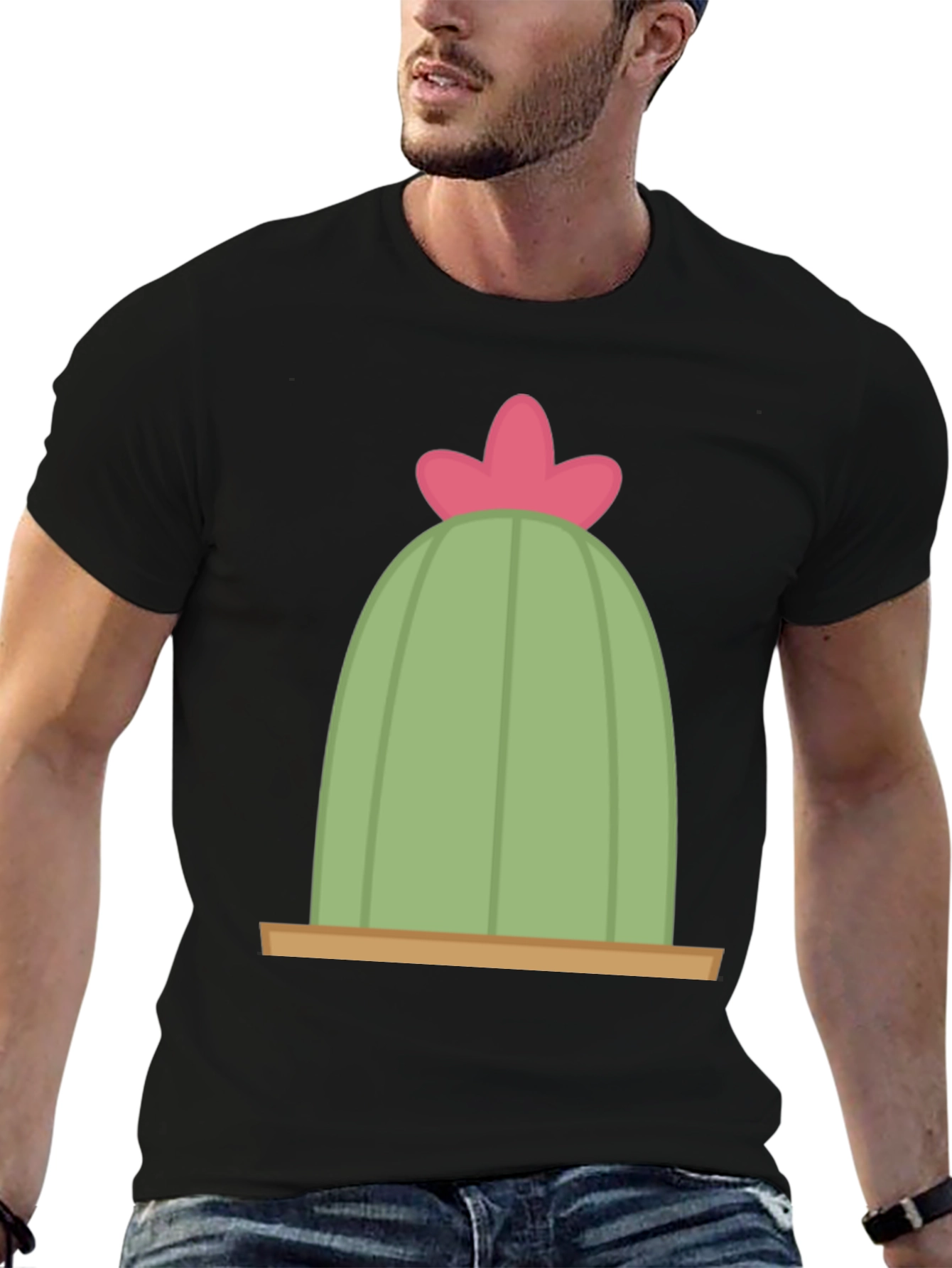 Black Cactus Graphic Tee - Desert Humor T-Shirt view 6