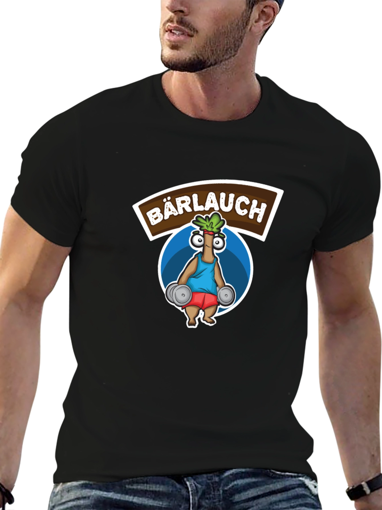 Barlauch Workout Graphic Tee - Black Cotton T-Shirt - 6