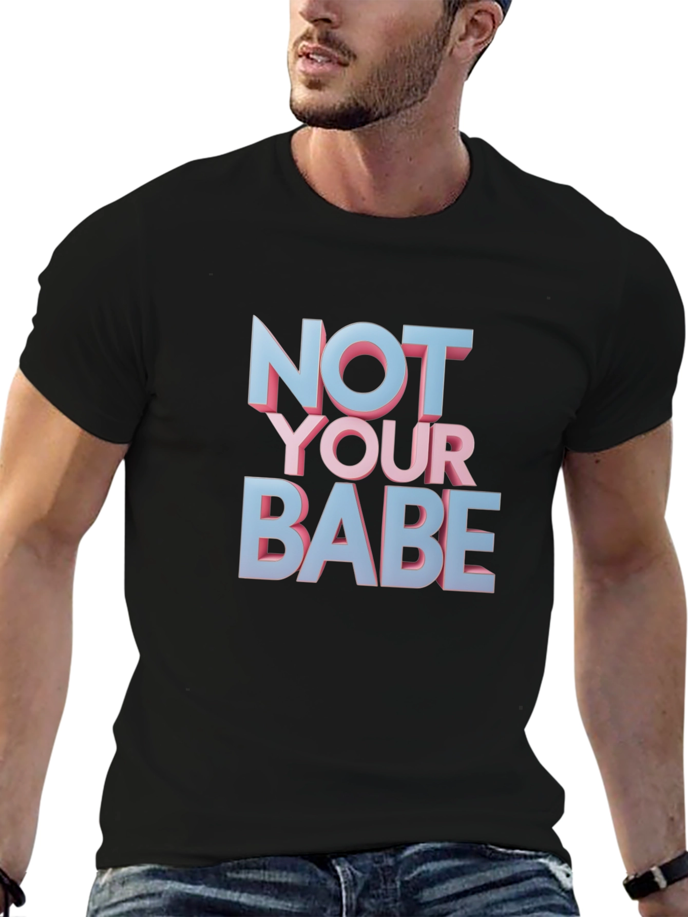 Black Not Your Babe Graphic T-Shirt view 6